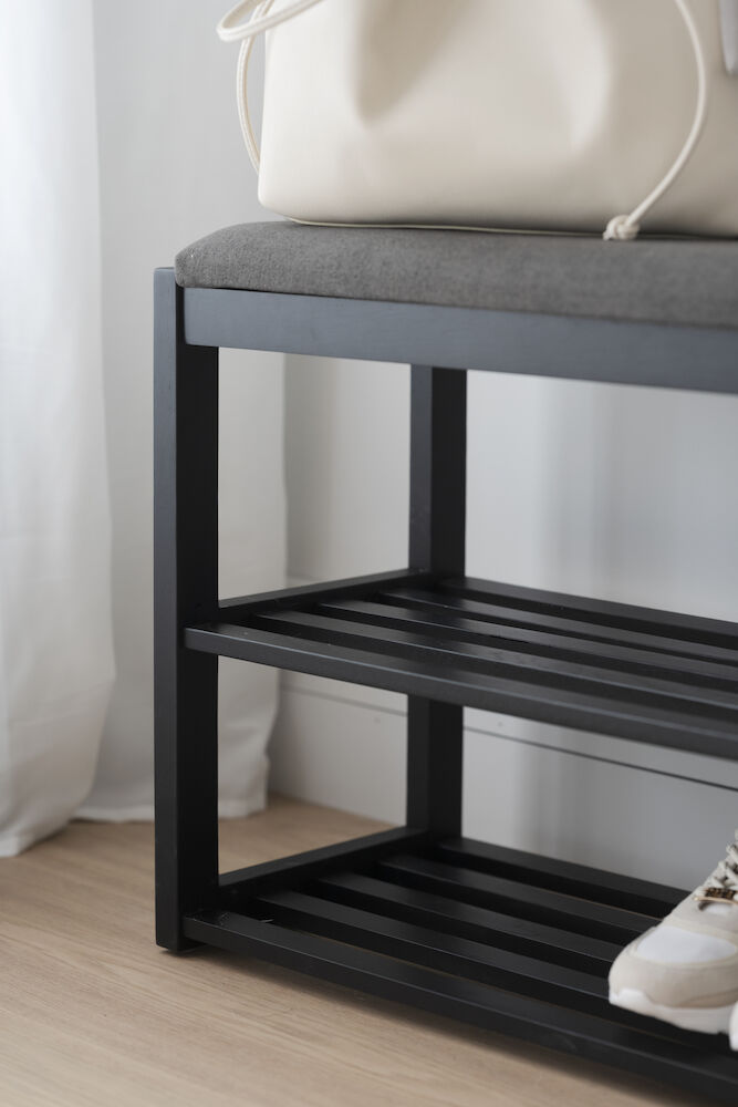 Rowico Home Confetti Skoställ/Sittbänk Svart/Mörkgrå