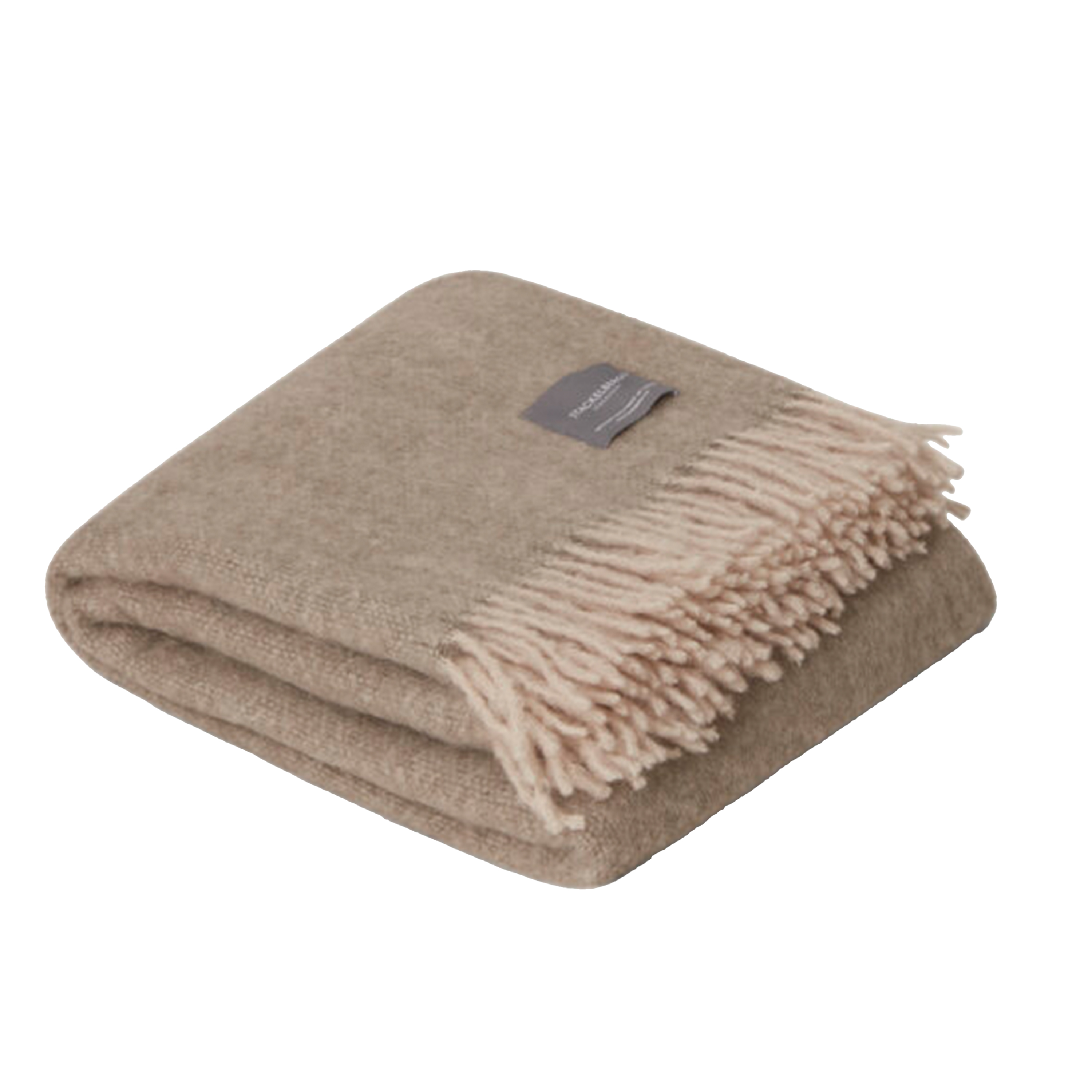 Mohair Pläd Light Taupe/Brindle Melange