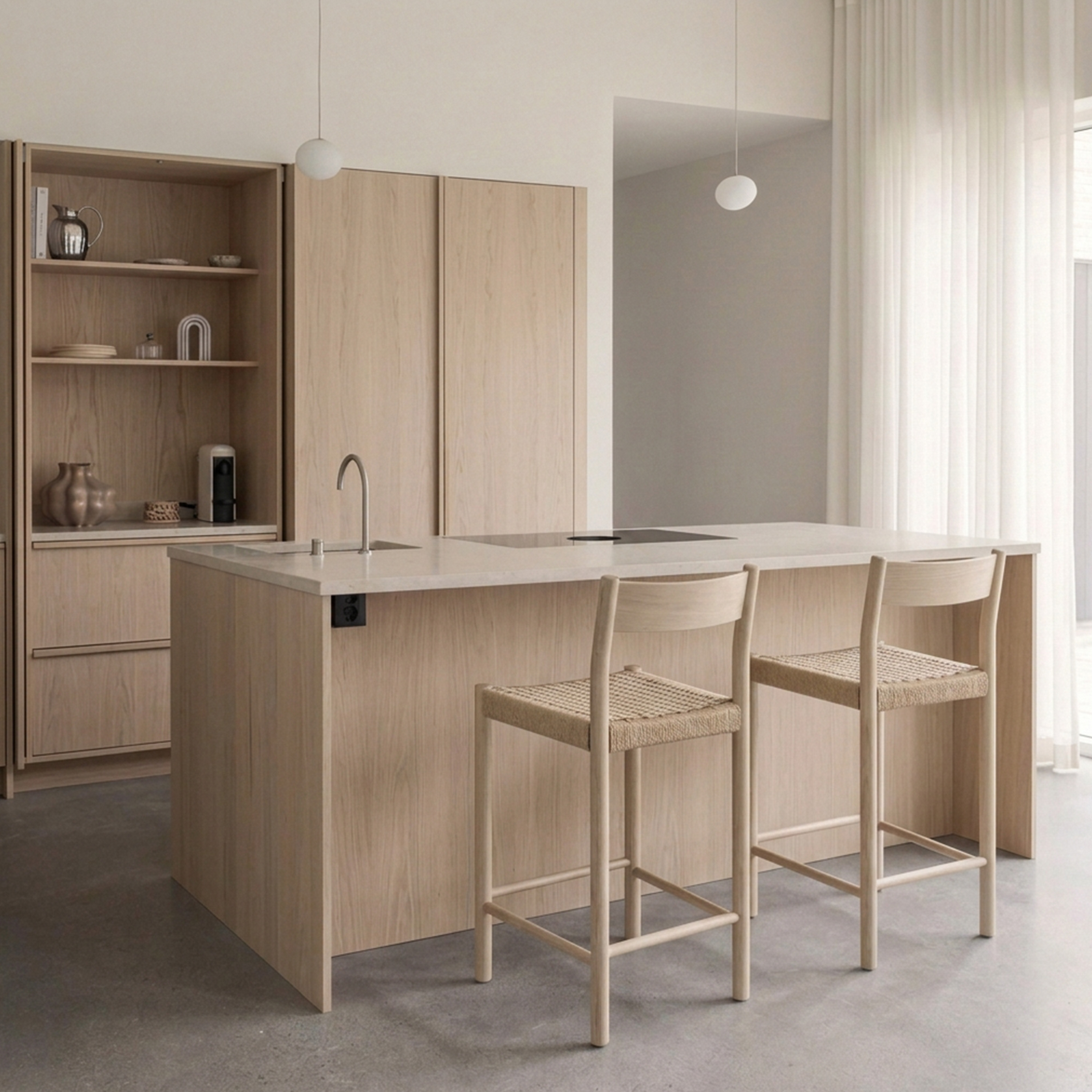 Sleepo Collection Colin Bar Stool White Oiled Oak