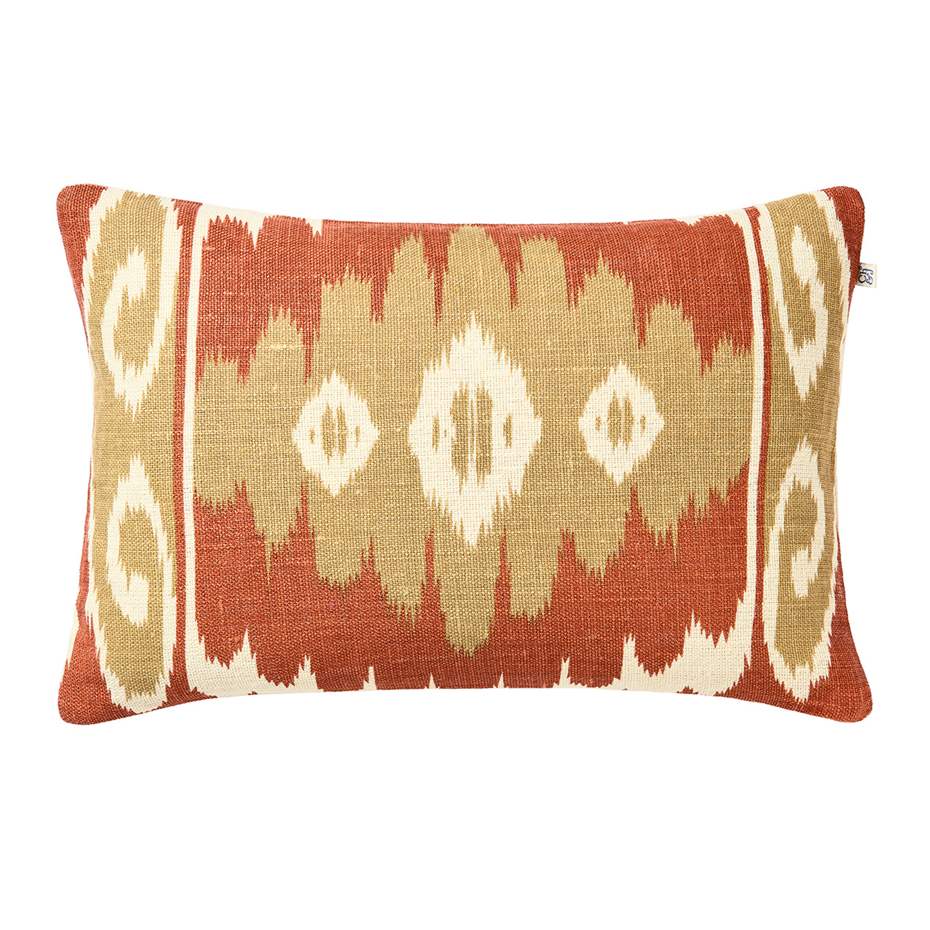 Laya Putevar Lin Apricot Orange/Khaki 50x50