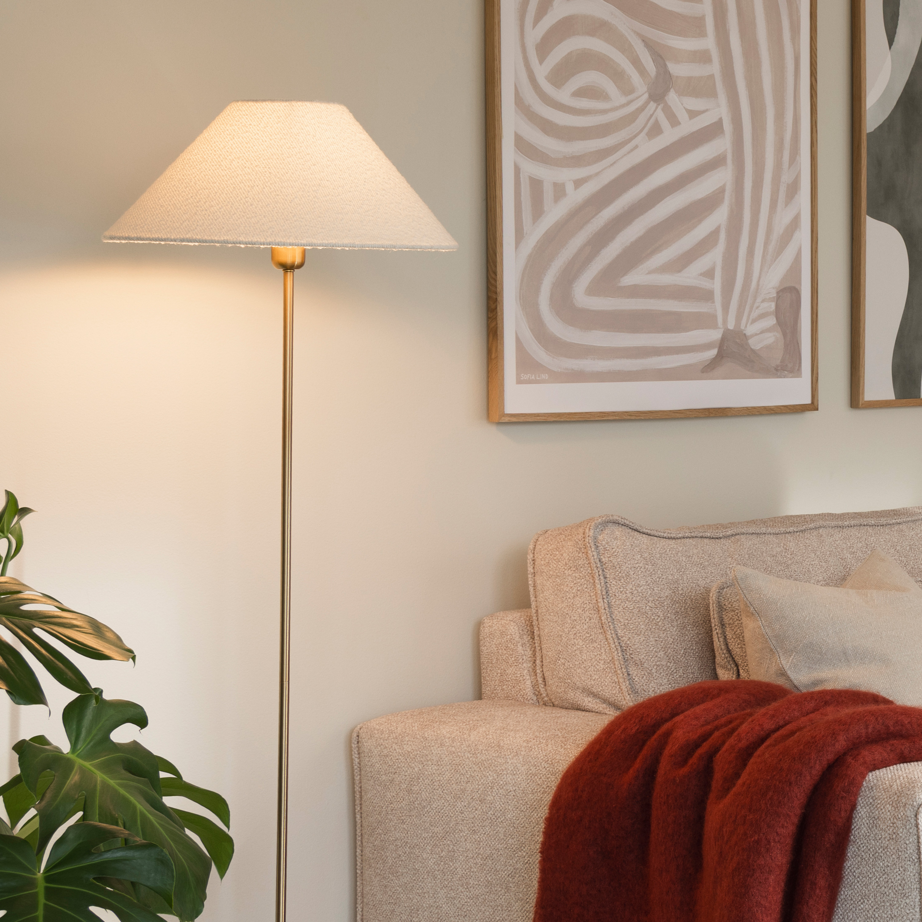 Globen Lighting Iris Lampskärm Bouclé Cream White 45cm