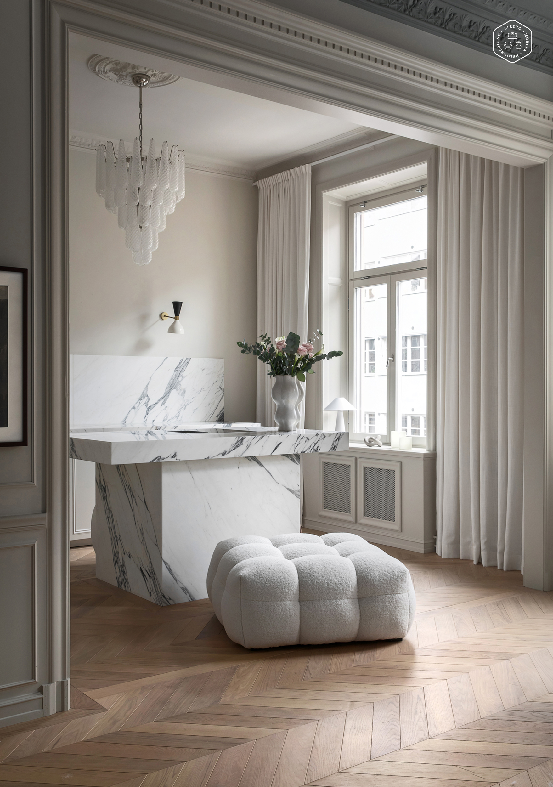 Sleepo Collection Billie Sittpuff Creme Teddy Large