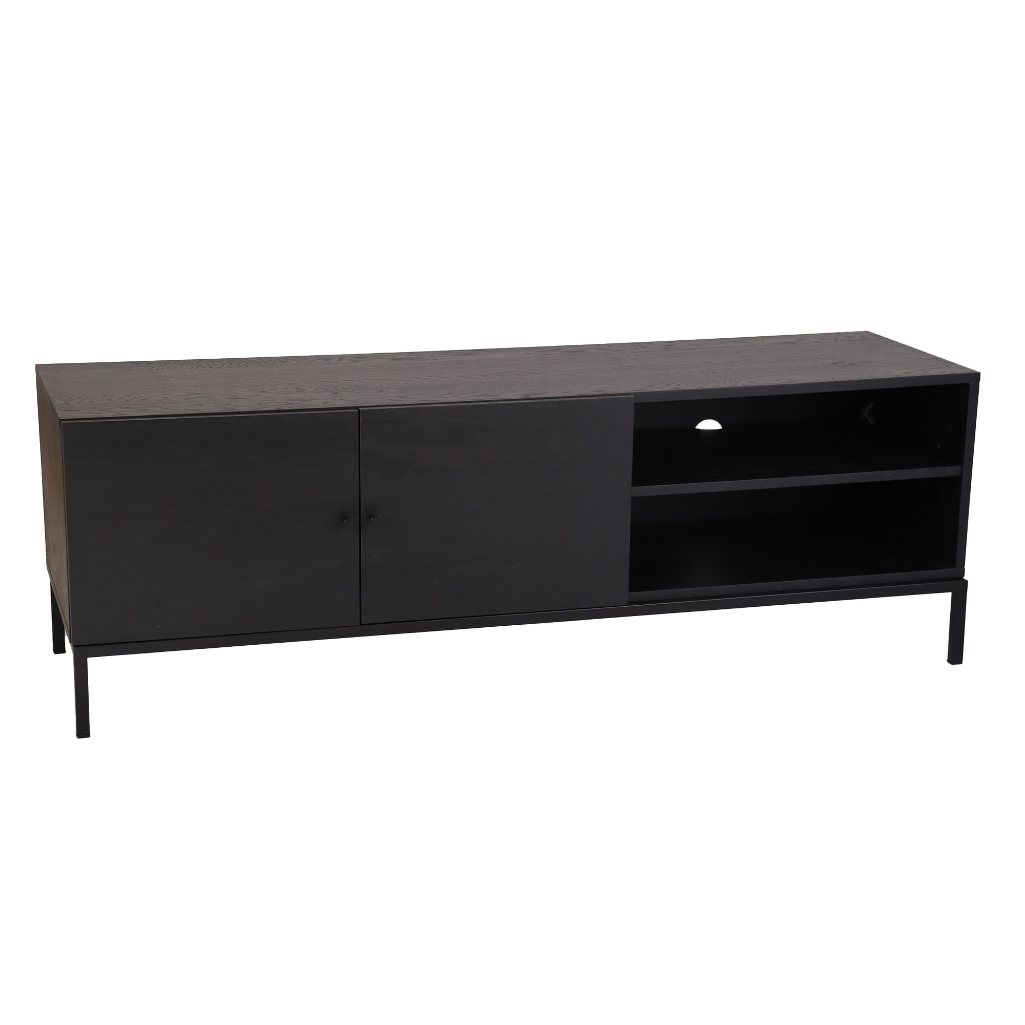 Nordic Home Ezra TV-Bänk Svartbetsad Ek 150cm