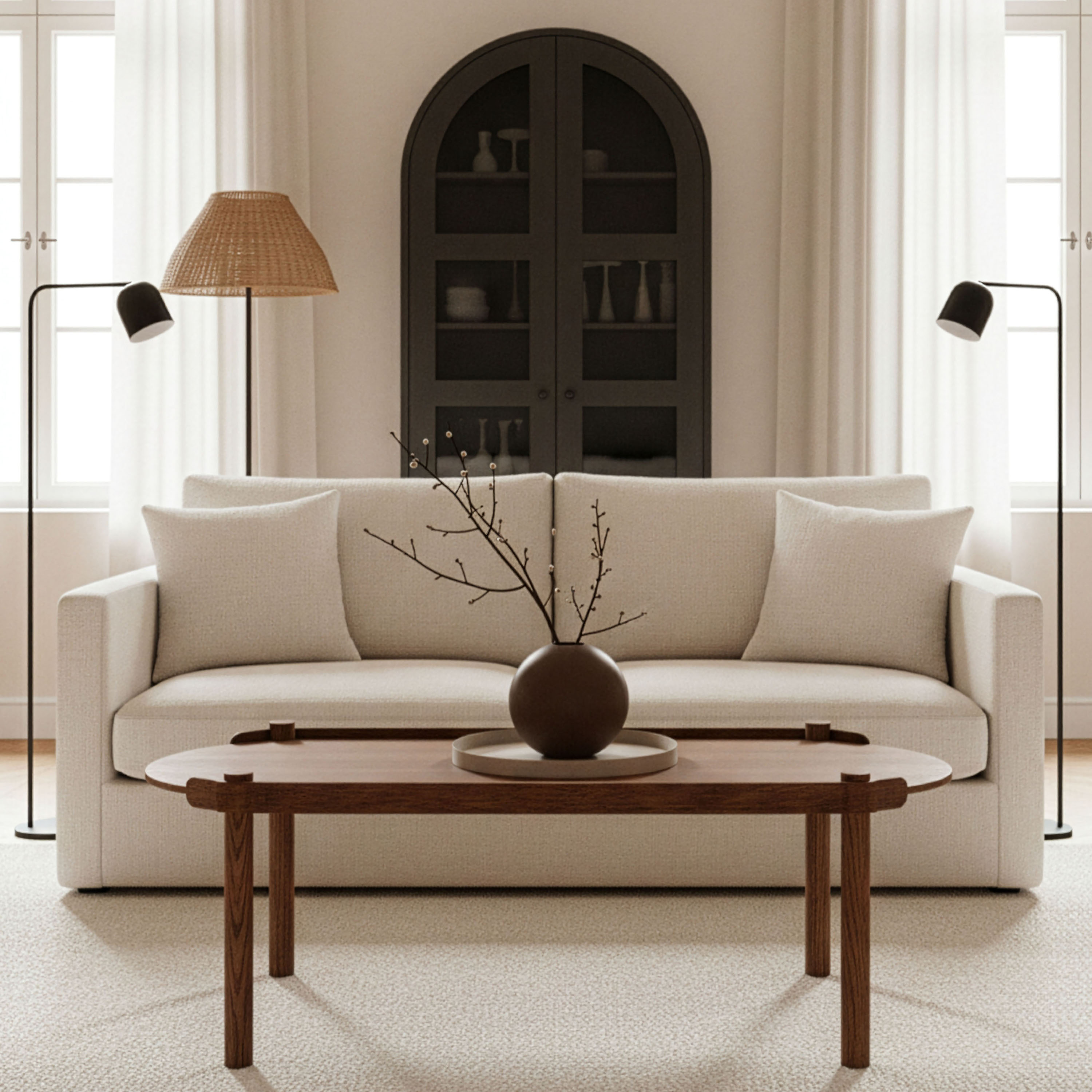 Woody Couchtisch Dark Oak 105 cm