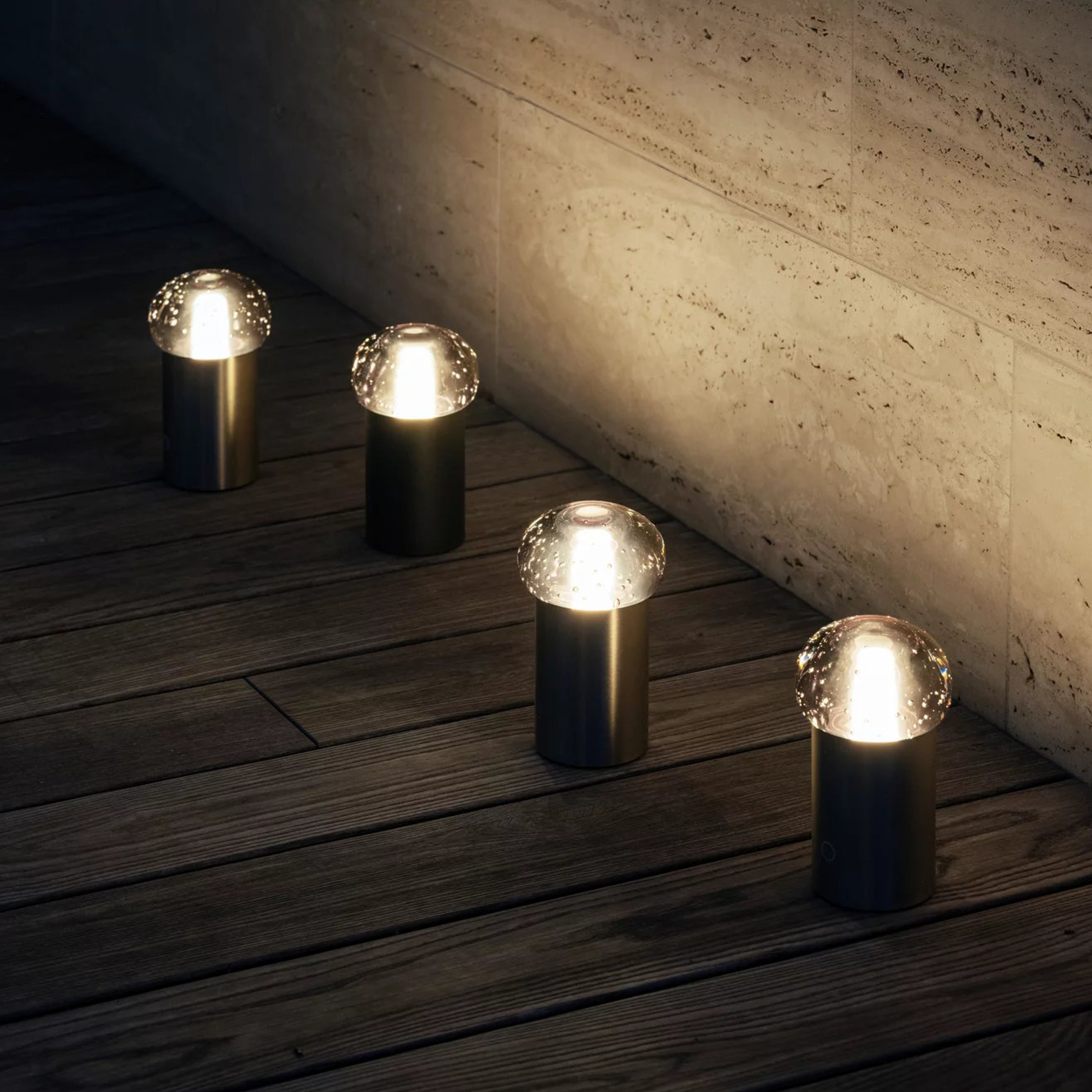 Blomus Iris Portabel Bordlampe Gun Metal 18cm