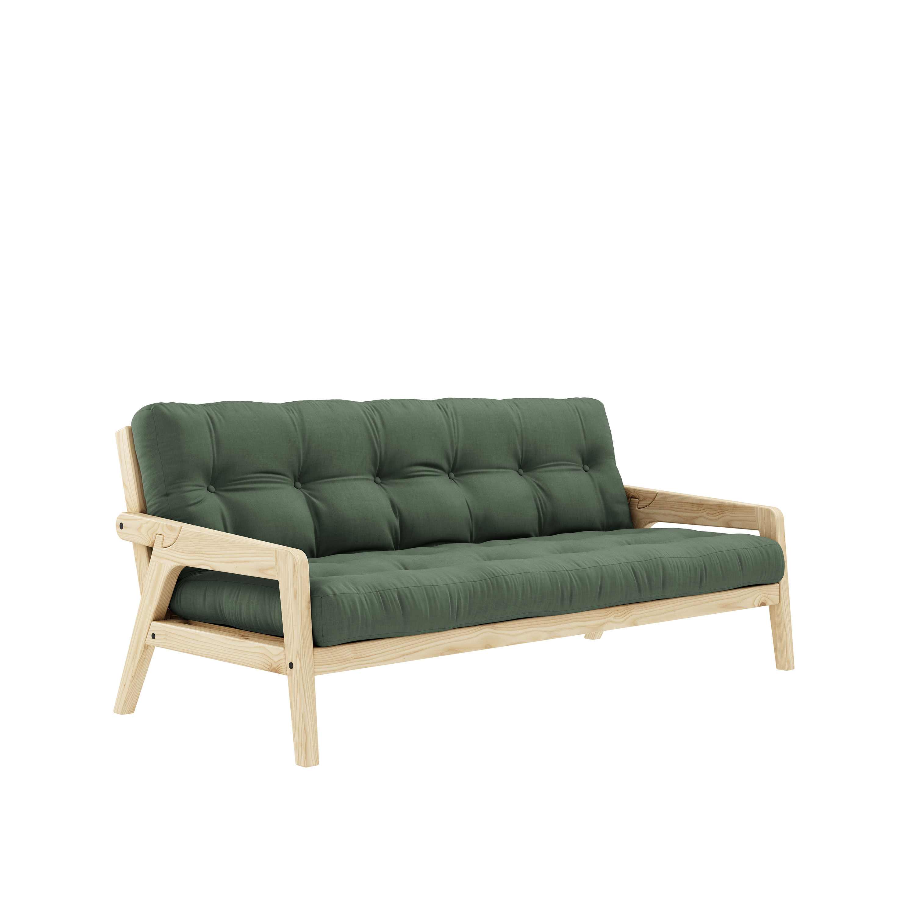 Grab Bäddsoffa Natur/Olive Green 204cm