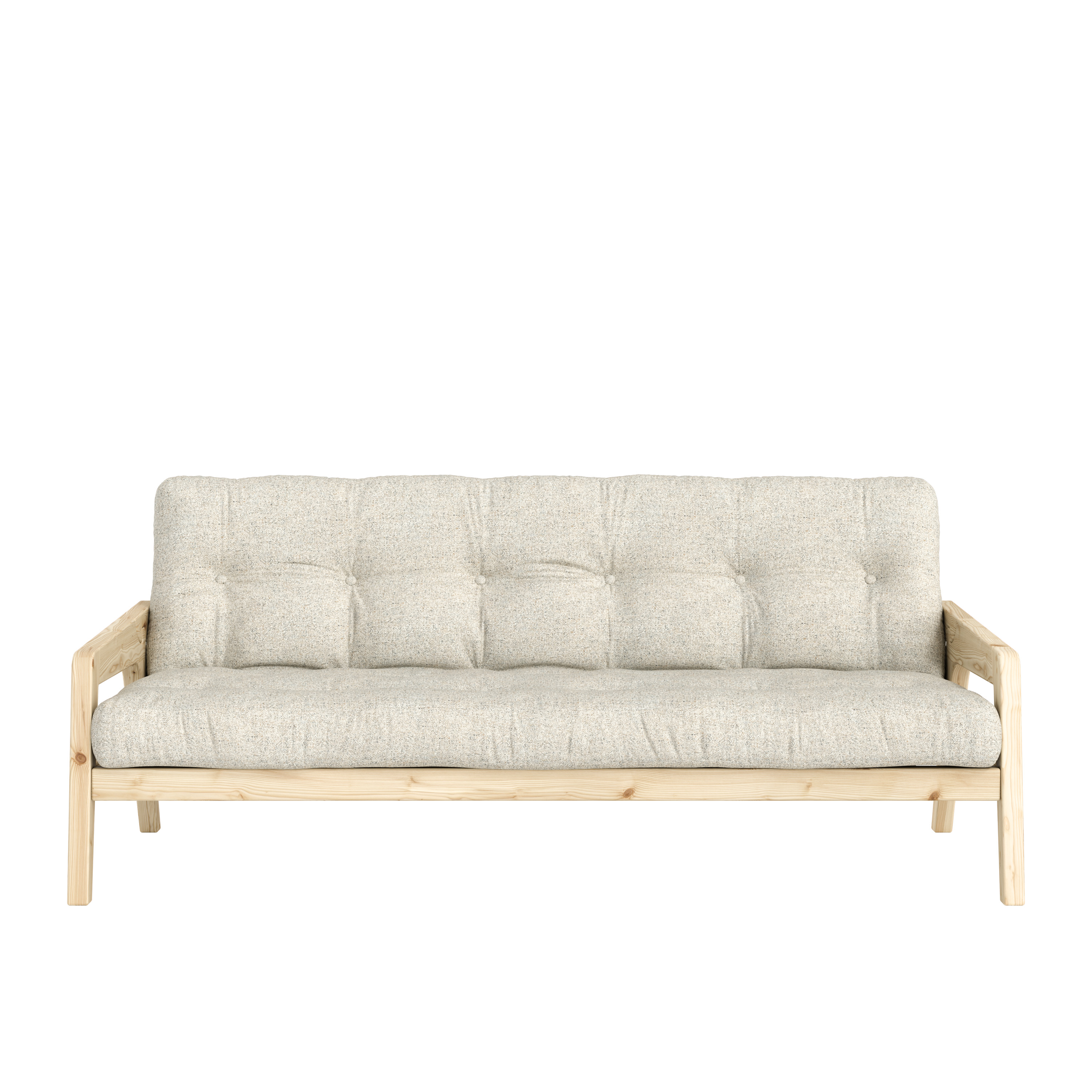 Grab Bäddsoffa Clear Lacquered/Soft Chalk 204cm