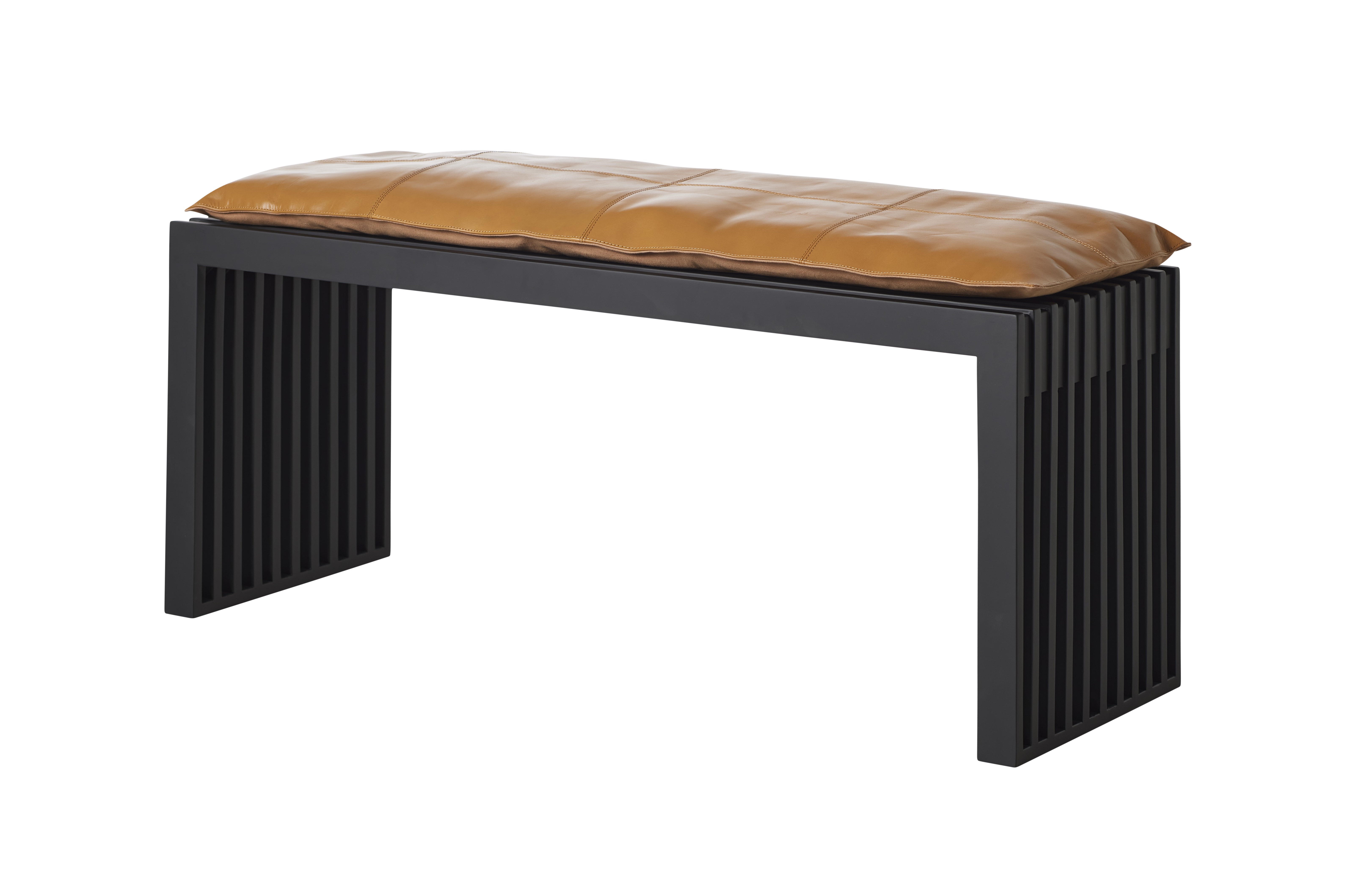 Rib Bänk Black/Brown 104cm