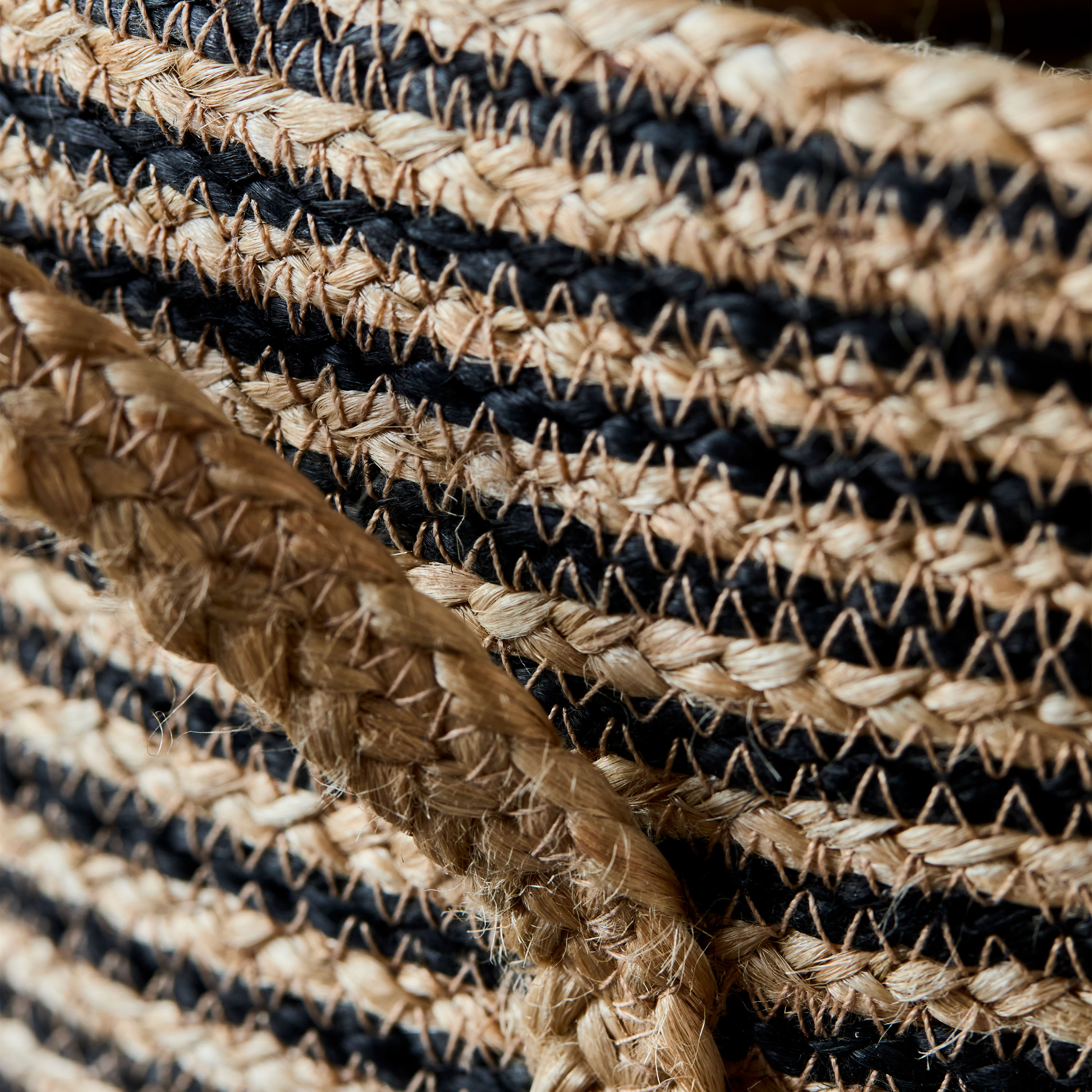 House Doctor Dungi Matalakori Musta/Luonnonväri 3 kappaletta