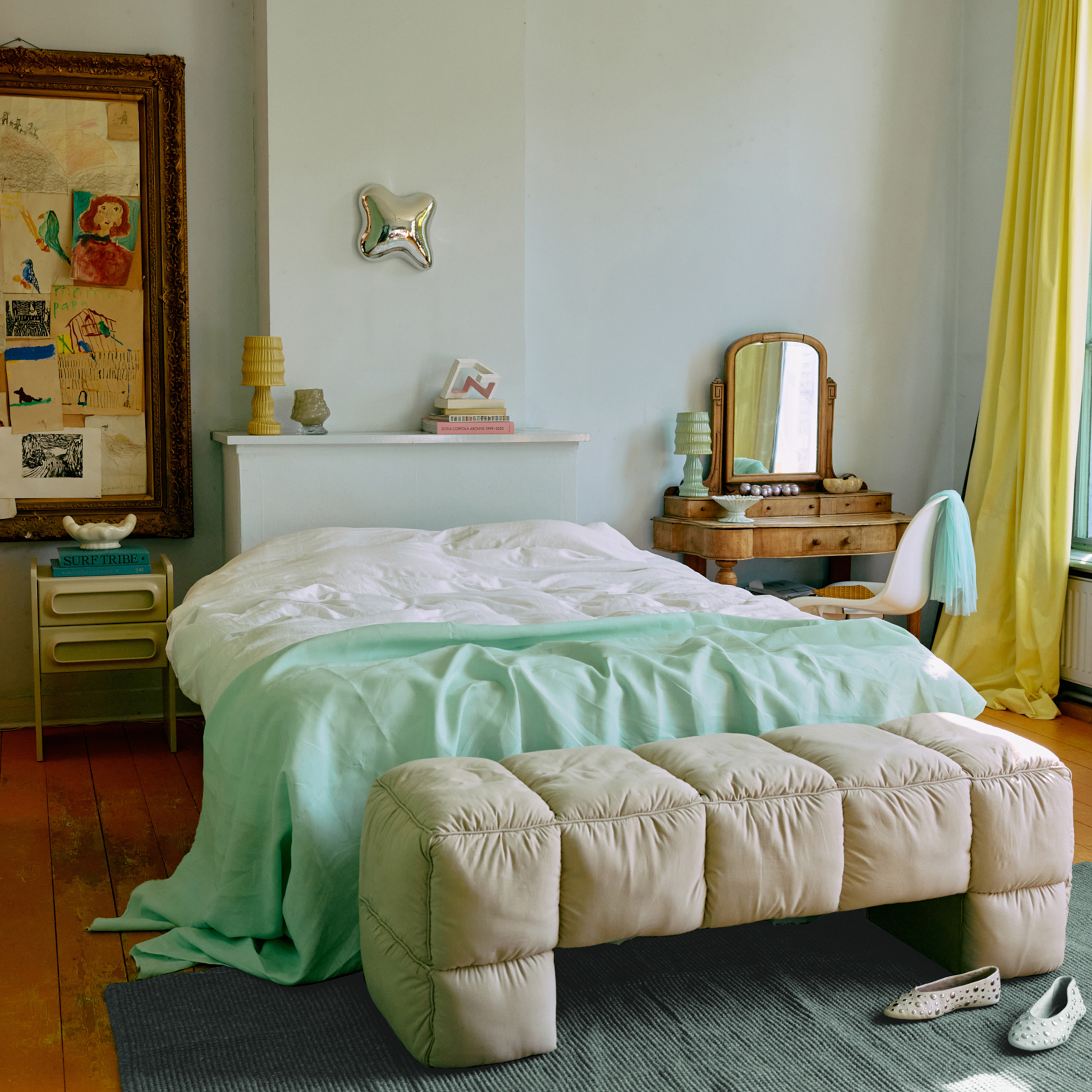 HKliving Puffy Bänk Pebble