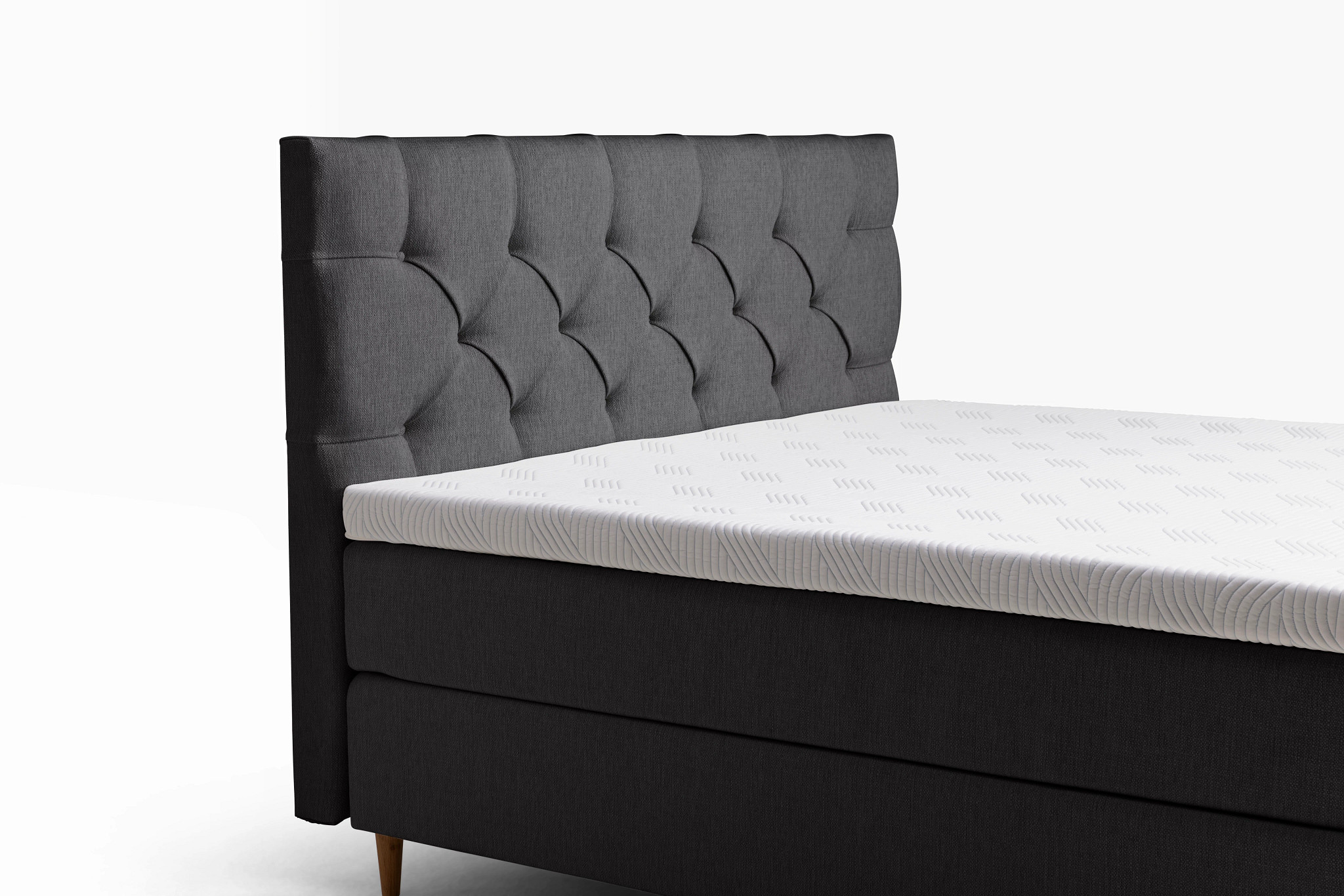 Promise Stitch Sänggavel Dark Grey 160x128