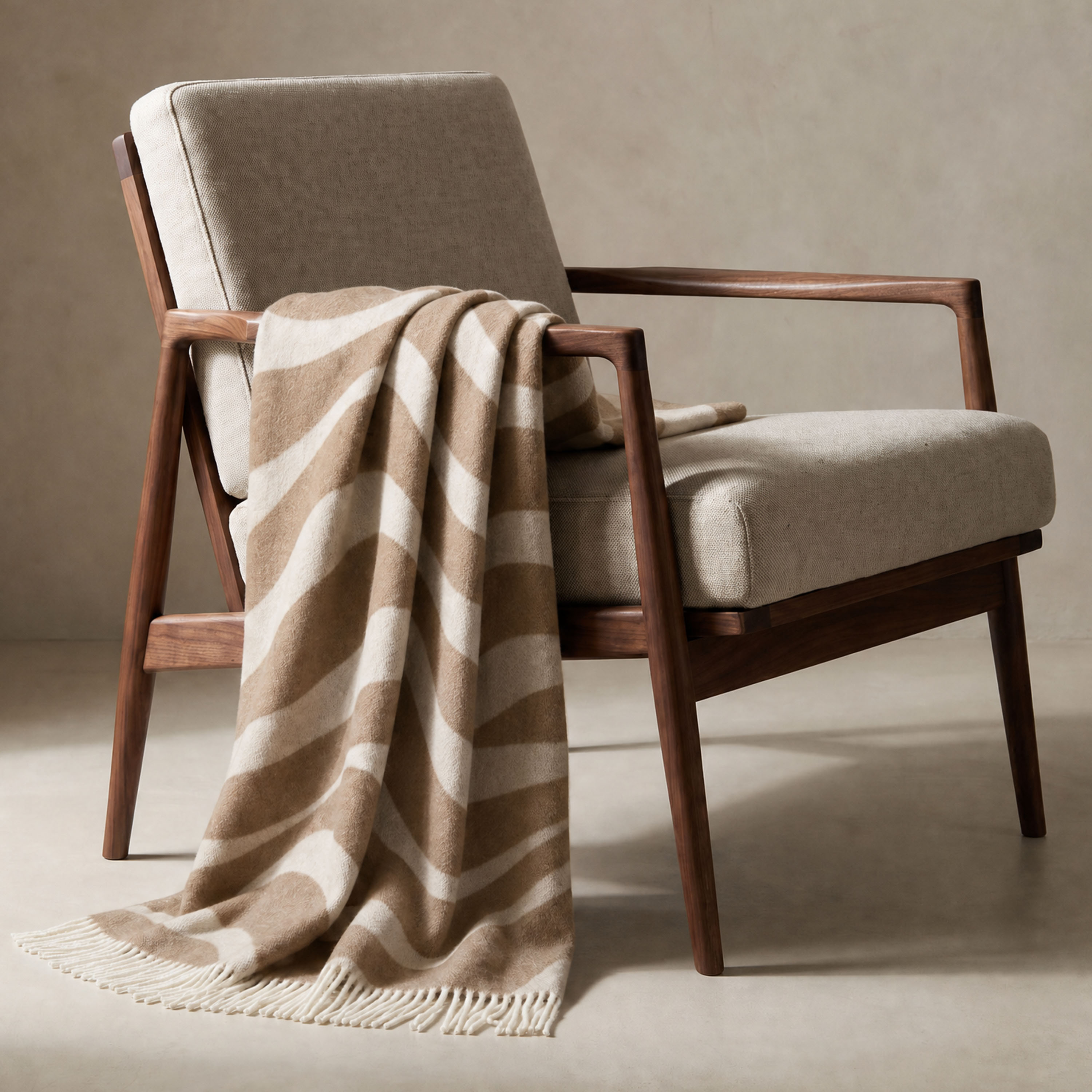 Classic Collection Flow Pläd Beige 130x180
