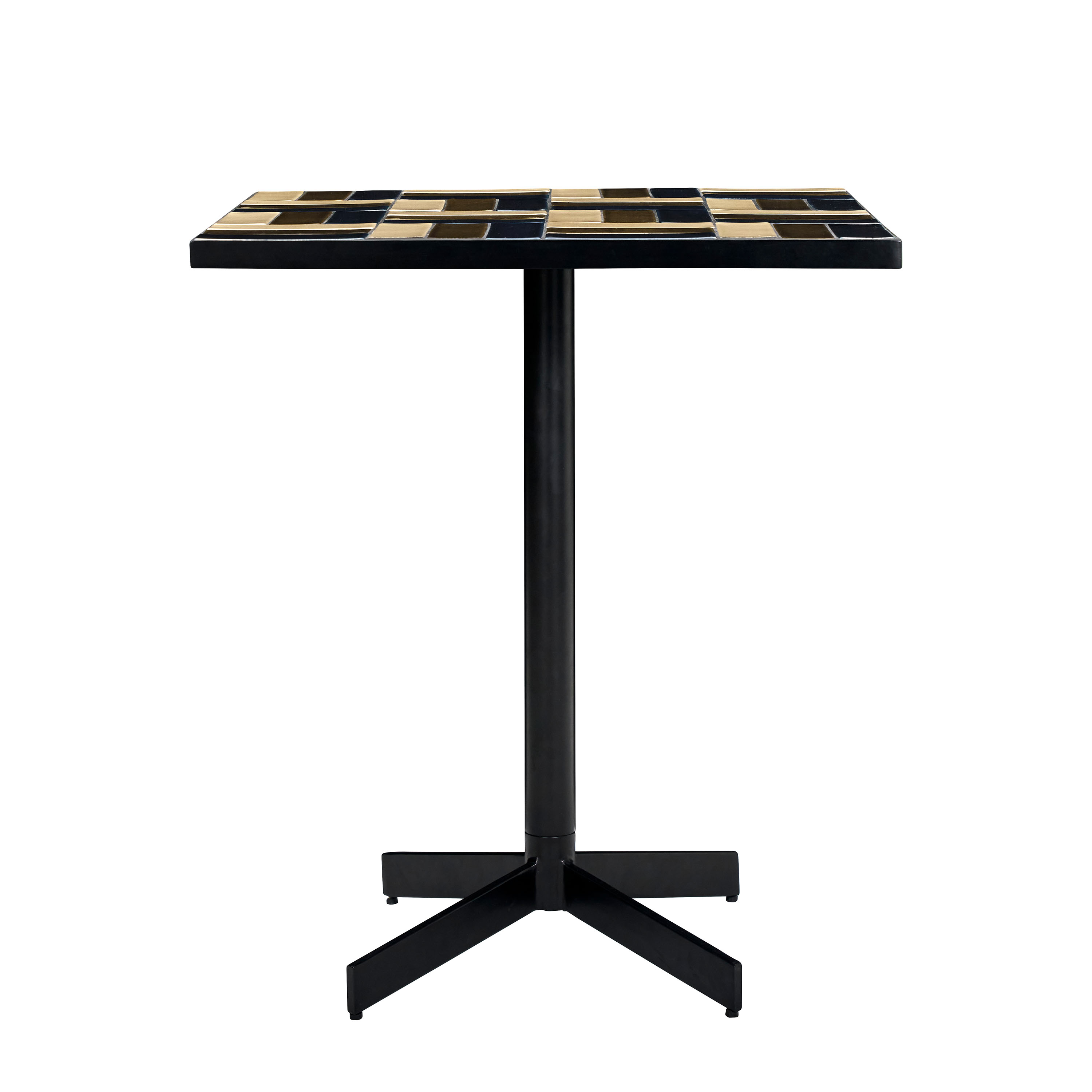 Geometric Matbord Brown/Blue 62x62