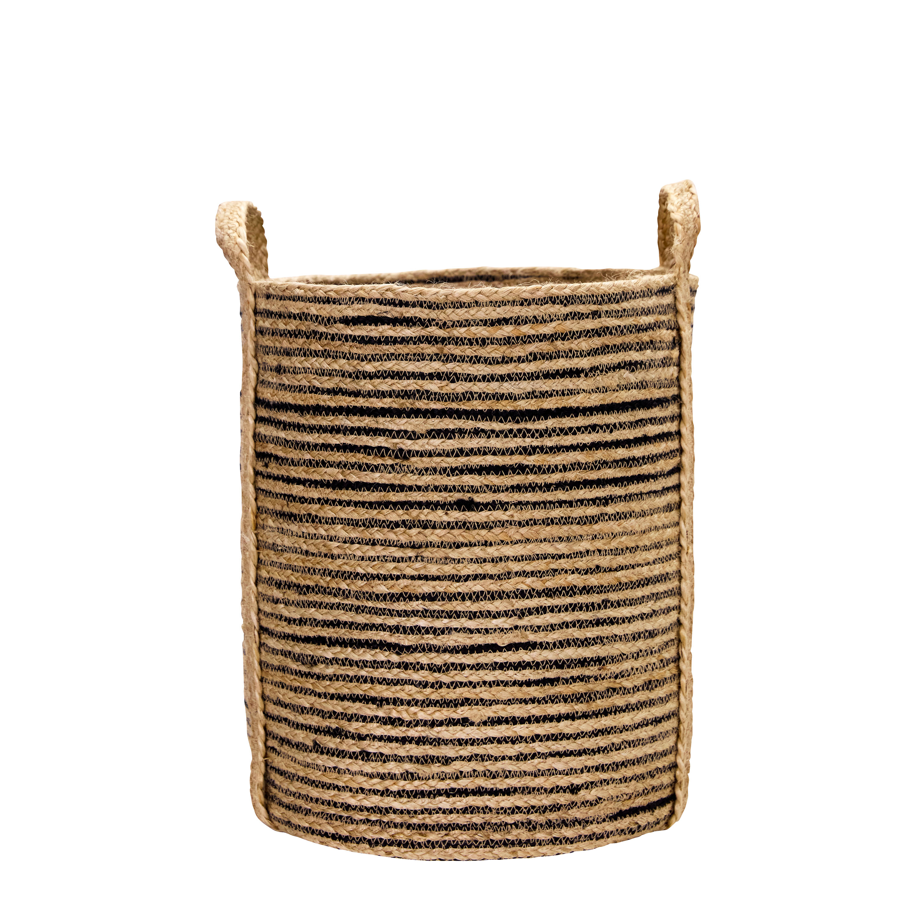 House Doctor Dungi Korb Hoch Schwarz/Natur 3er-Set