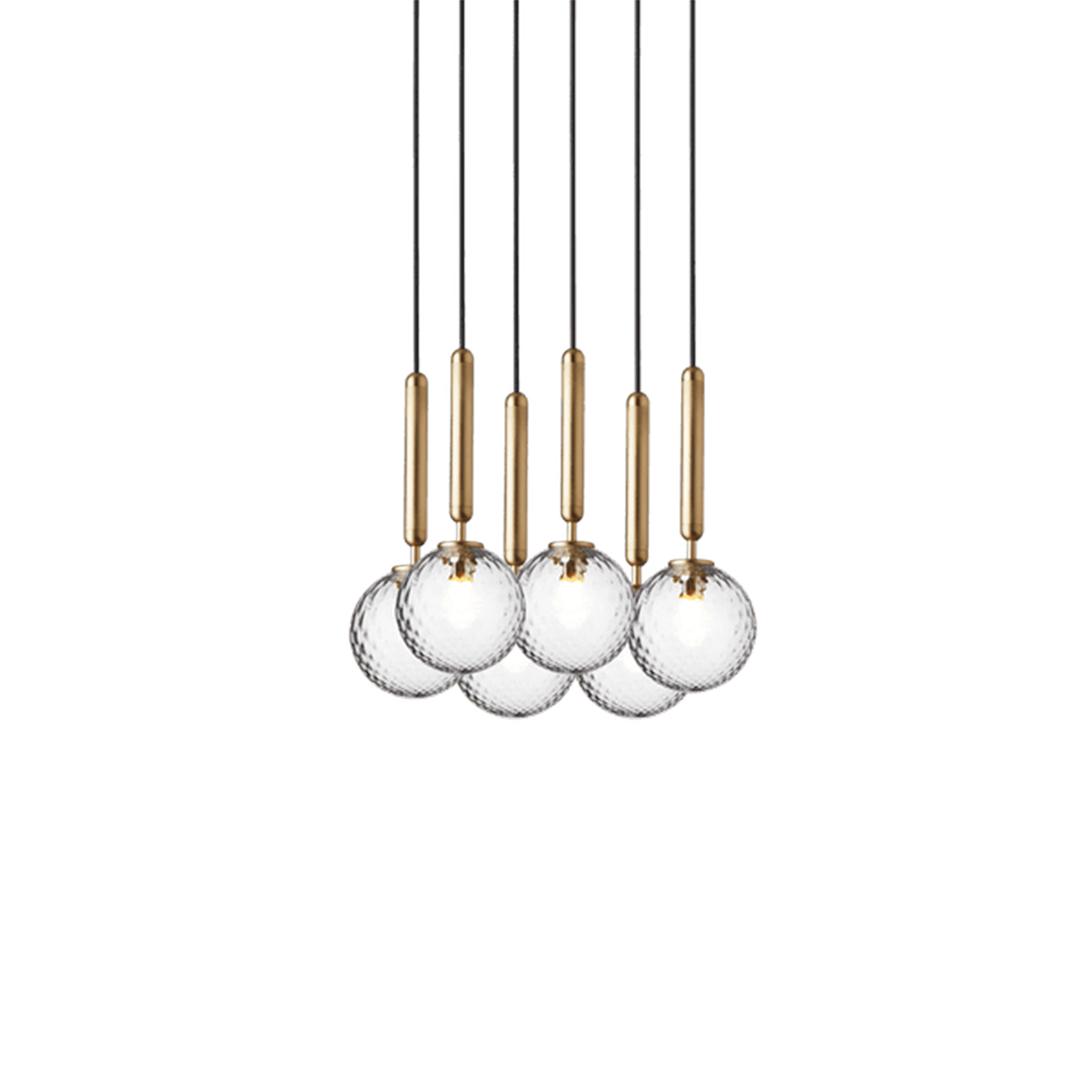 Nuura Miira 6 Taklampa Brass/Optic Clear Ø35