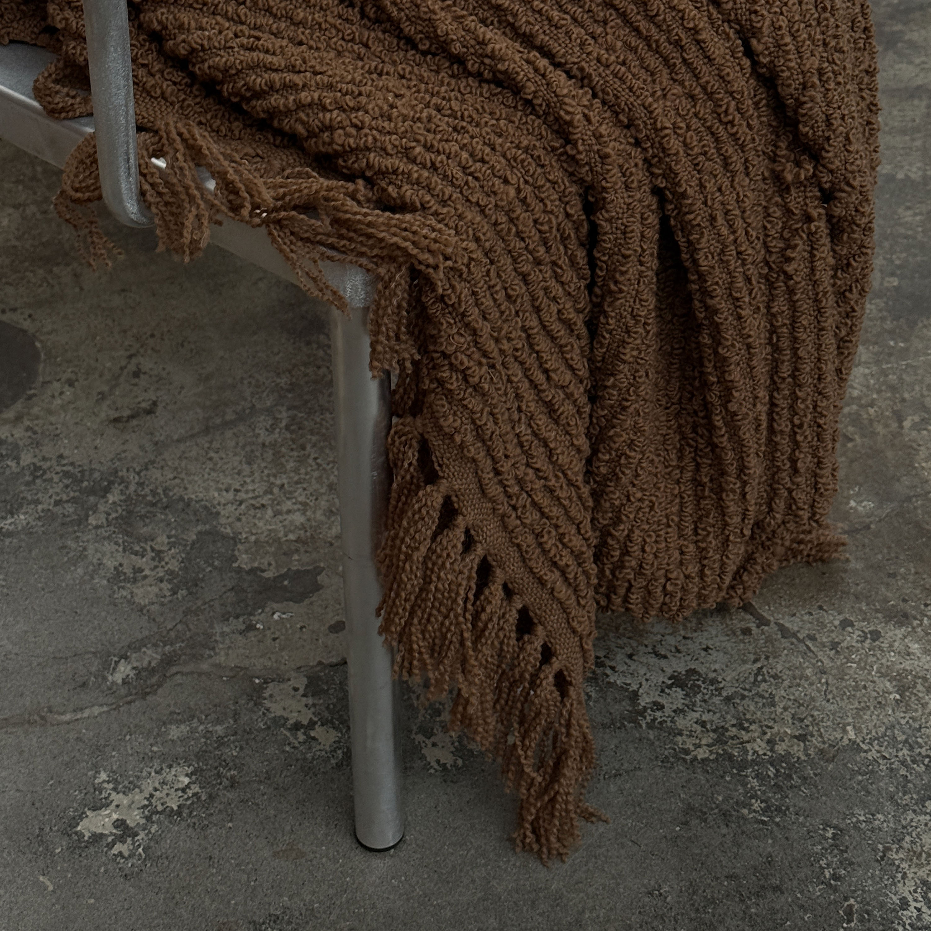 Tinted Janzen Bouclépläd Offwhite Rust 130x170