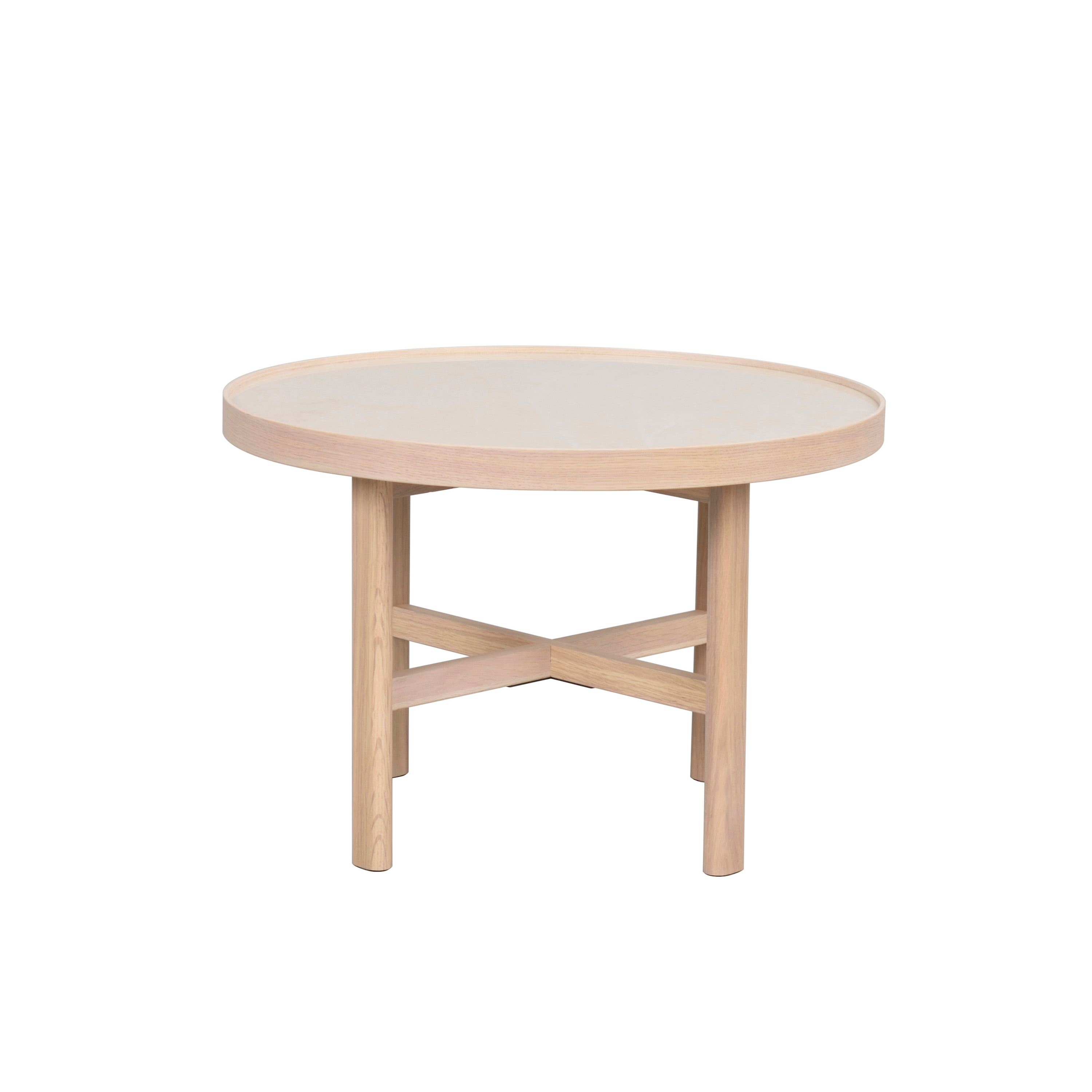 Rowico Home Marsden Couchtisch Beige/Weißpigmentiert Ø60