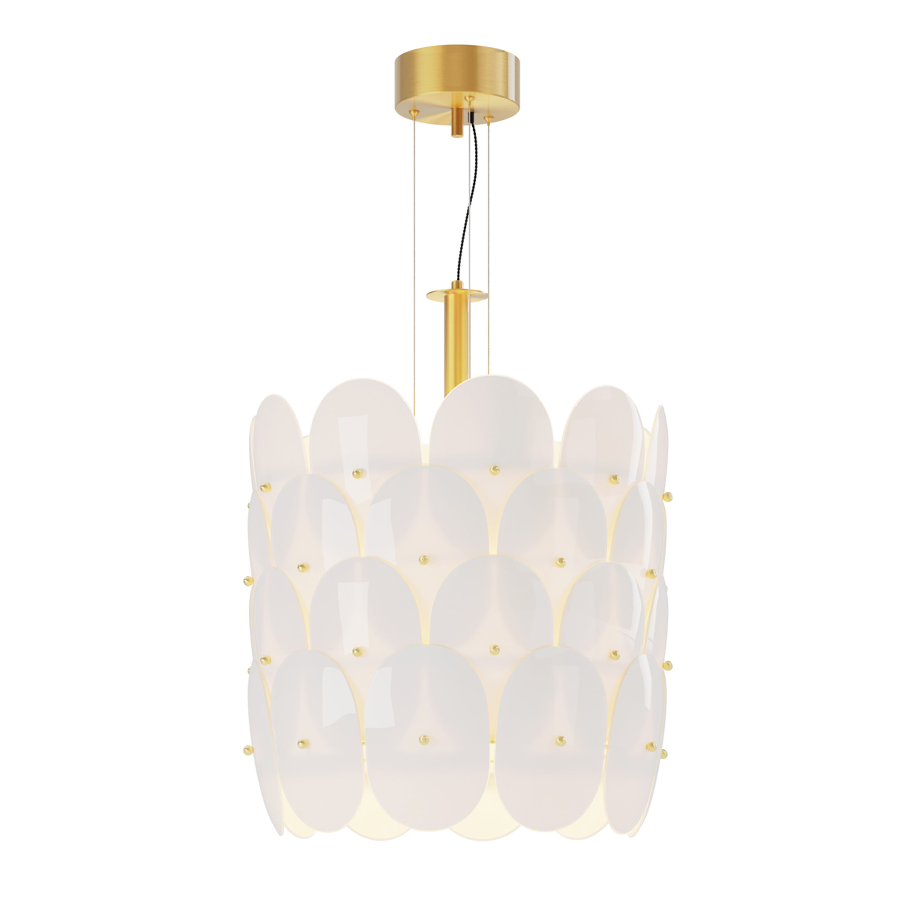 By Rydéns Omlott Taklampa Vit/Mässing Ø50