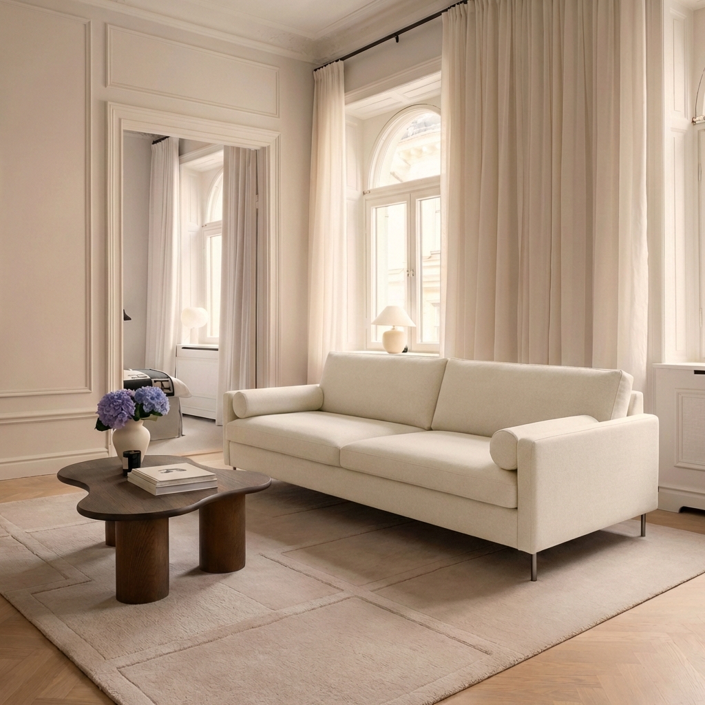 Sleepo Collection Åre 4-sits Soffa Creme 257cm