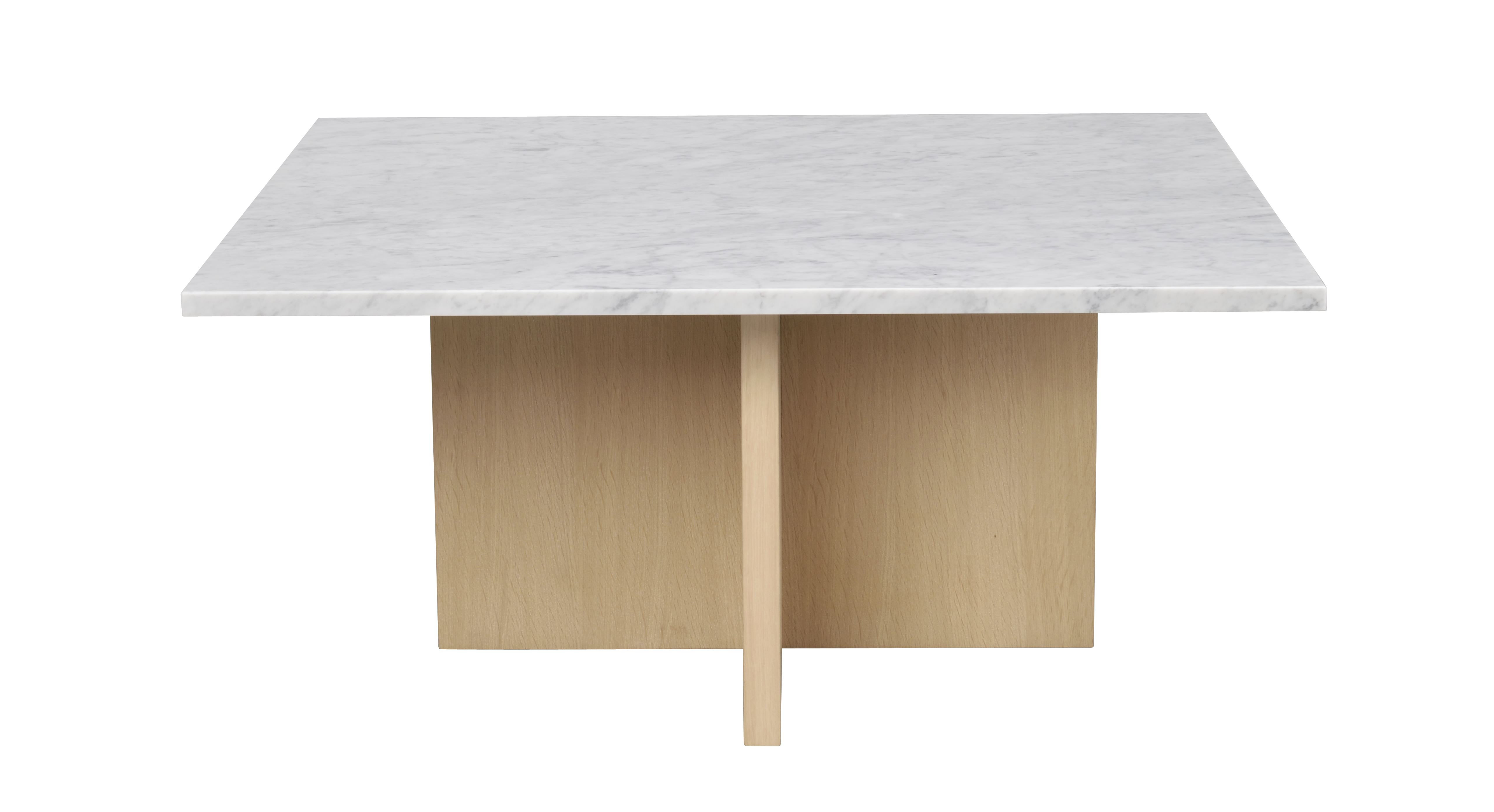 Rowico Home Brooksville Couchtisch Weißer Marmor/Weiß pigmentiert 90x90