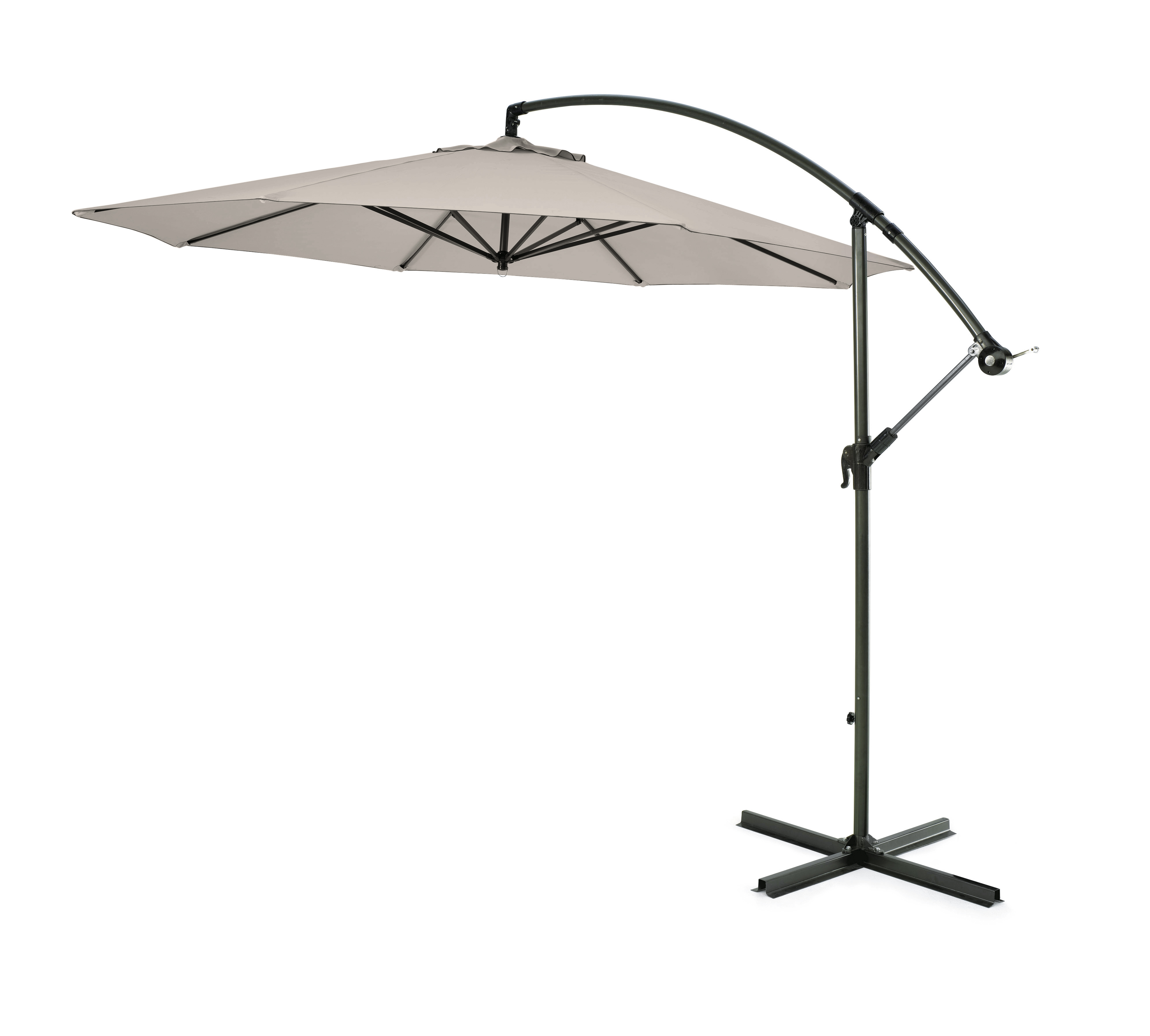 Hengeparasoll Alu/Beige 300 cm