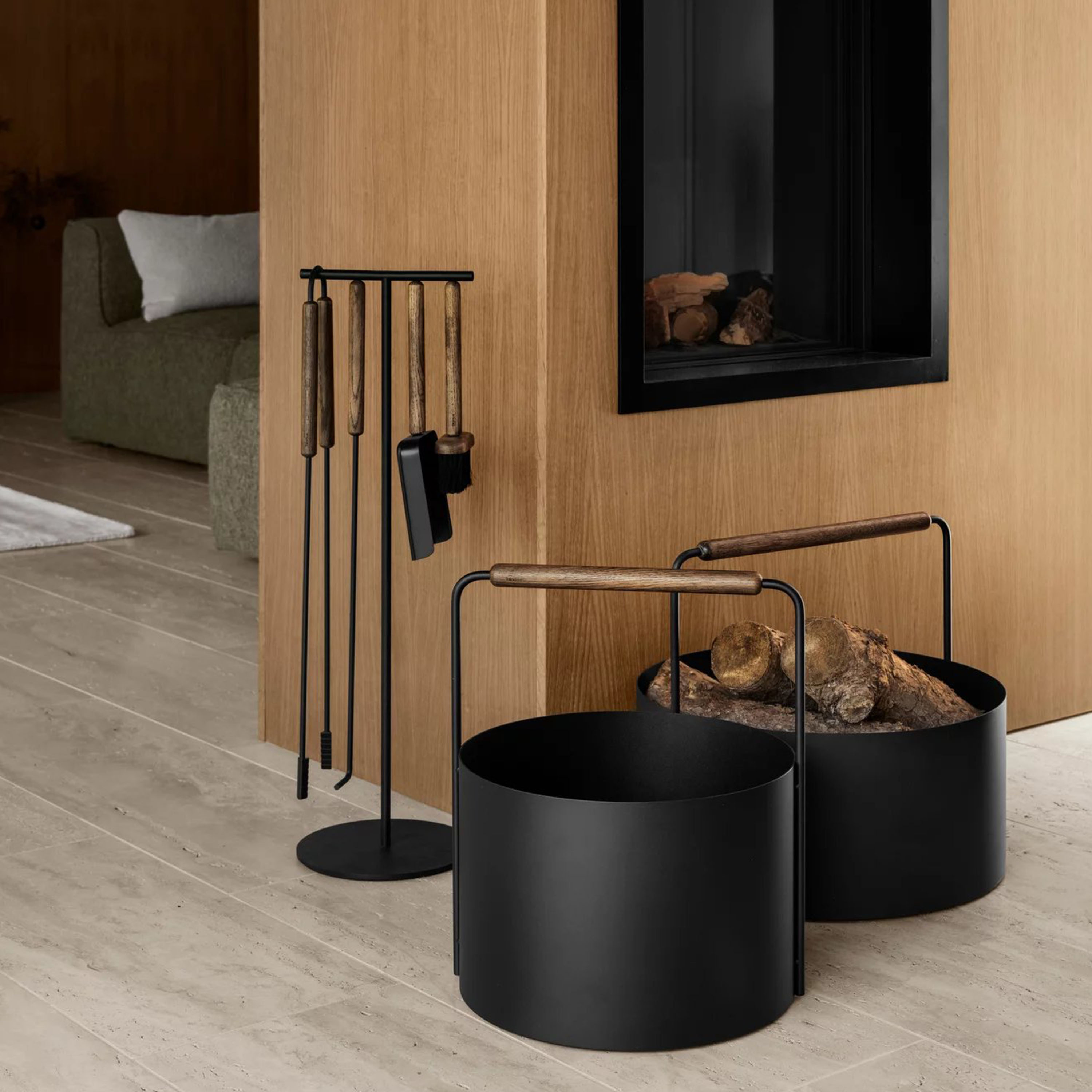 Blomus Ashi Vedkurv Brown