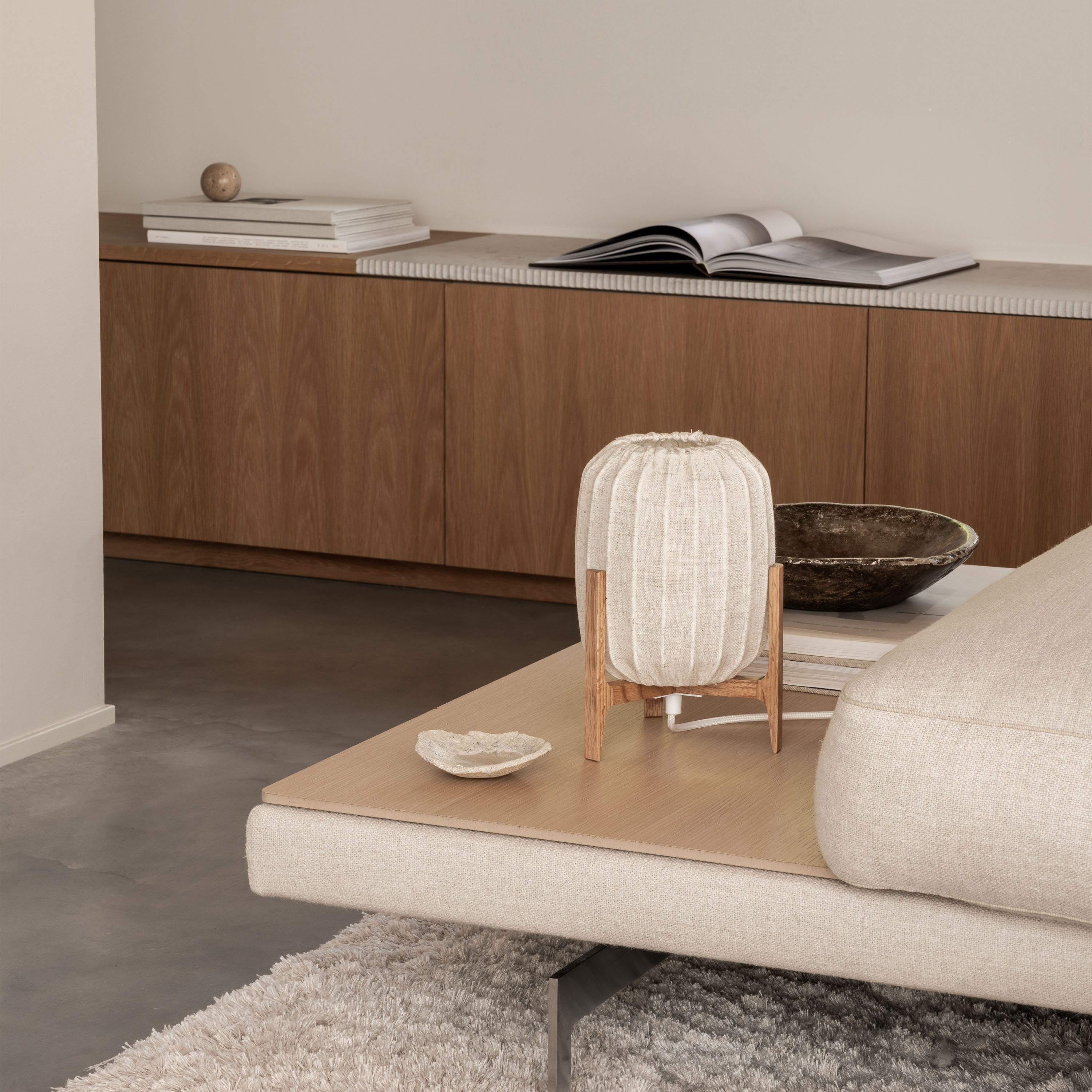 Watt &amp; Veke Prisma Tischleuchte Oak/Natural 24cm