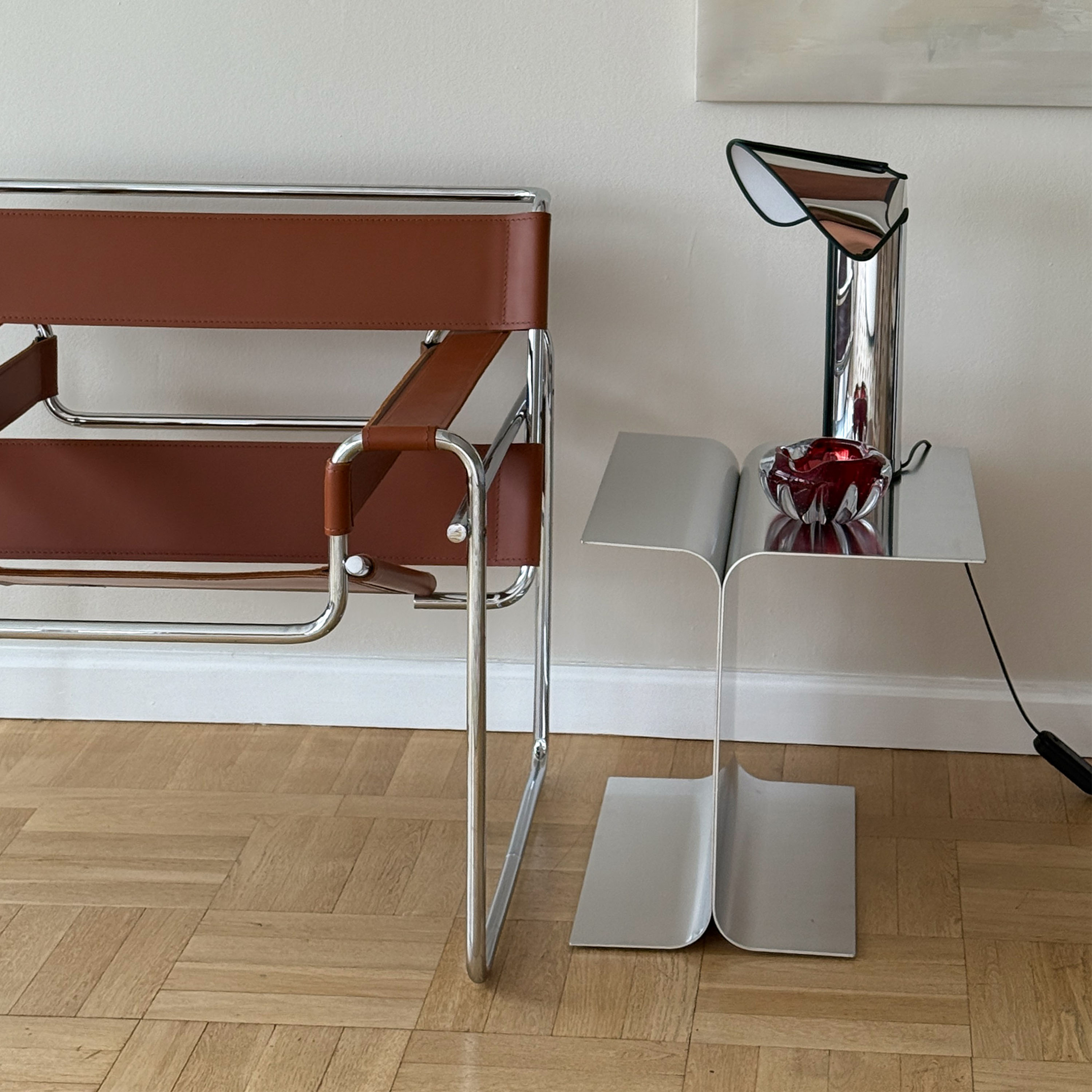 Tinted Luce Sidobord Aluminium Silver 120x24