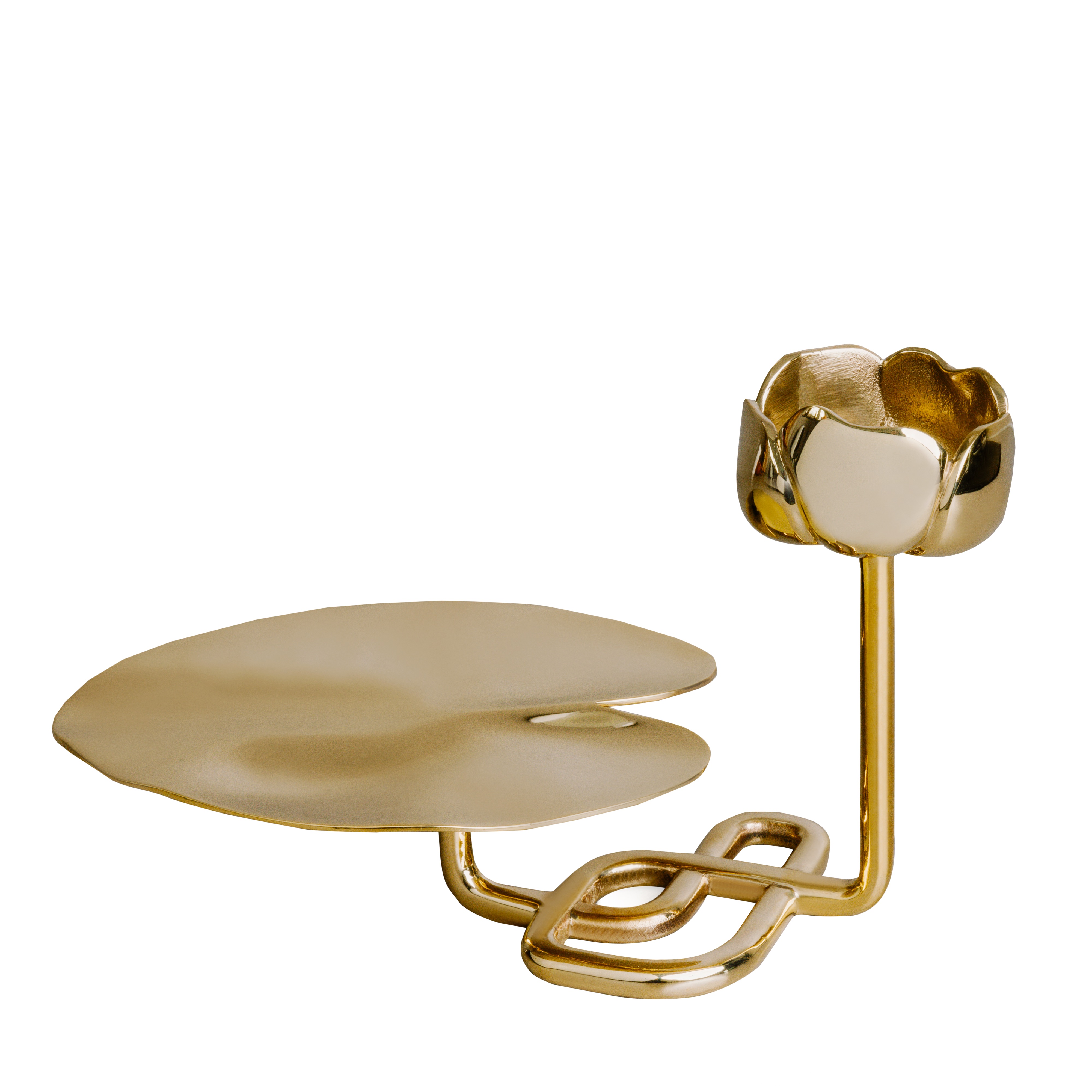 Hilke Collection - Ninfea No.2 Ljusstake Mässing - Guld