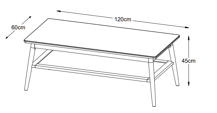 Nordic Home Sofia Couchtisch Smoked Oak 60x120