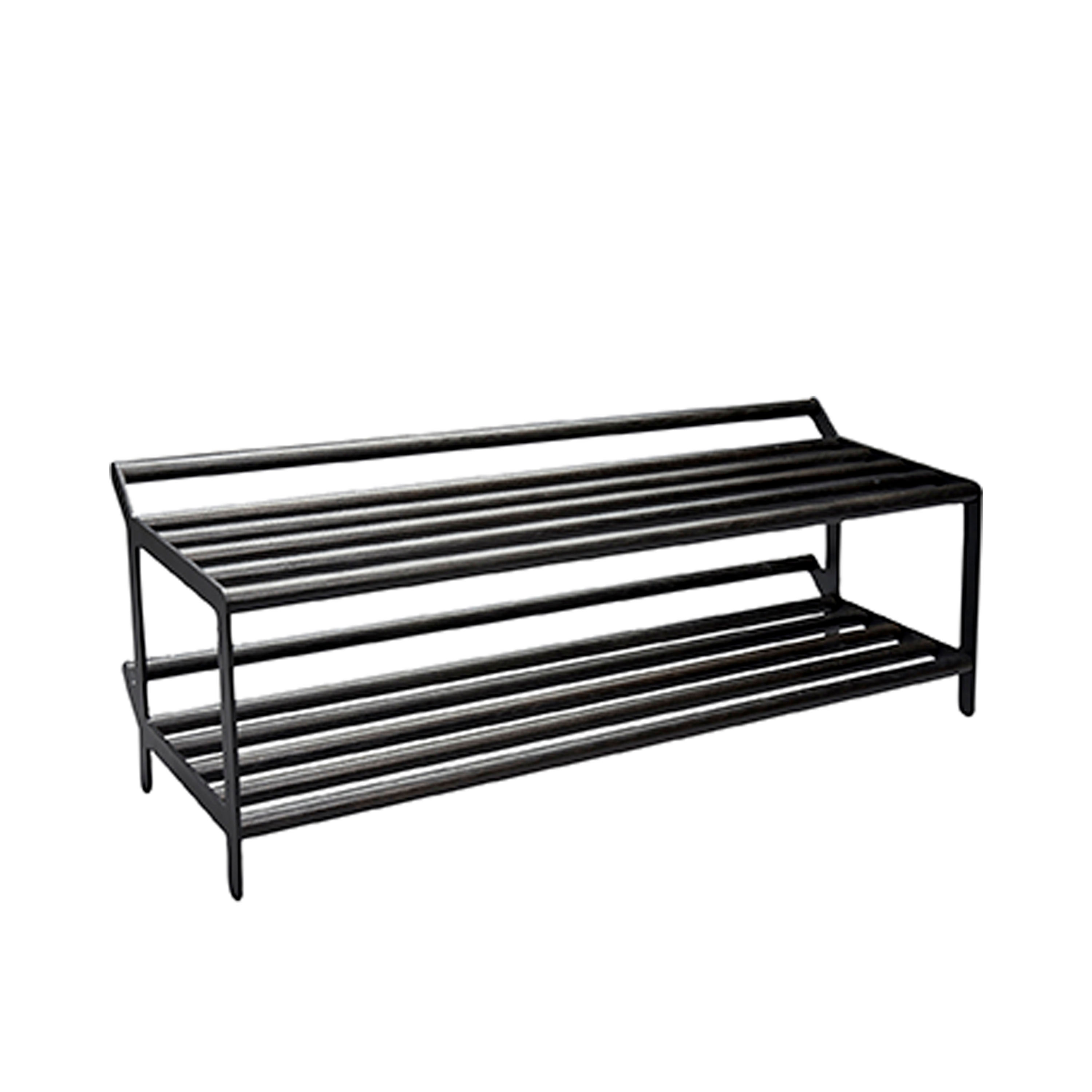 Tamburin Skohylla Svartbetsad Ek/Svart 100cm