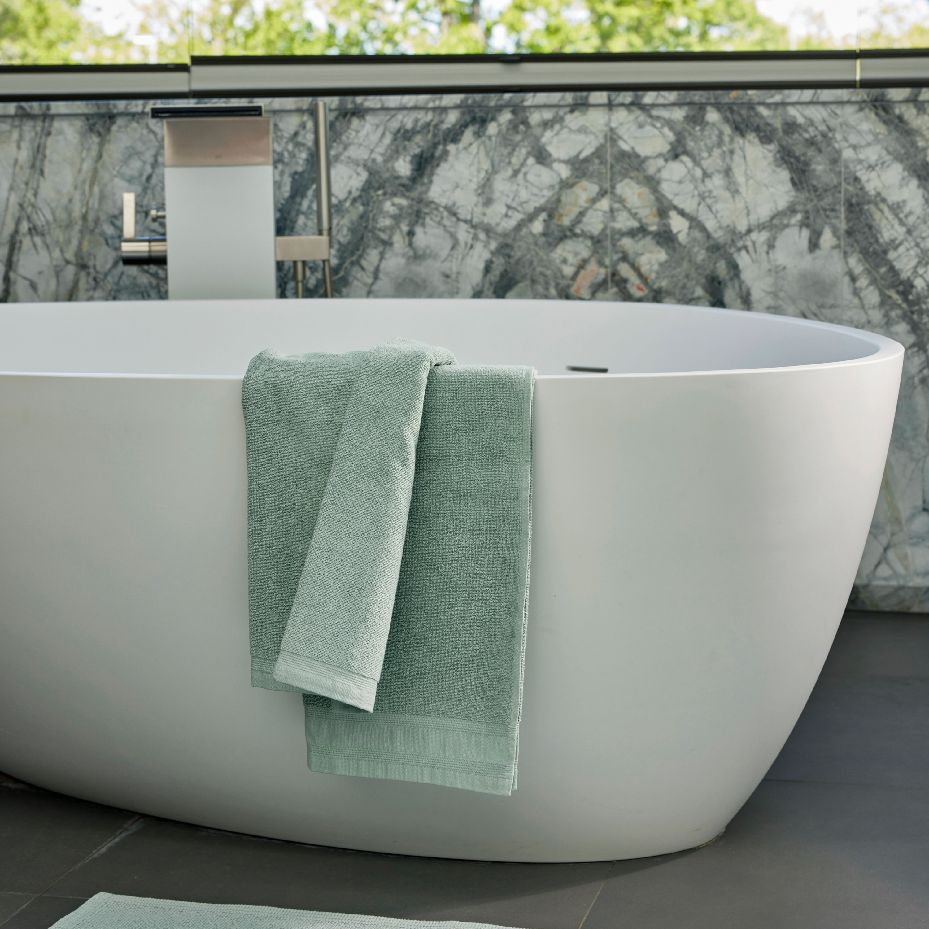 Himla Lina Håndkle Aqua 30x50