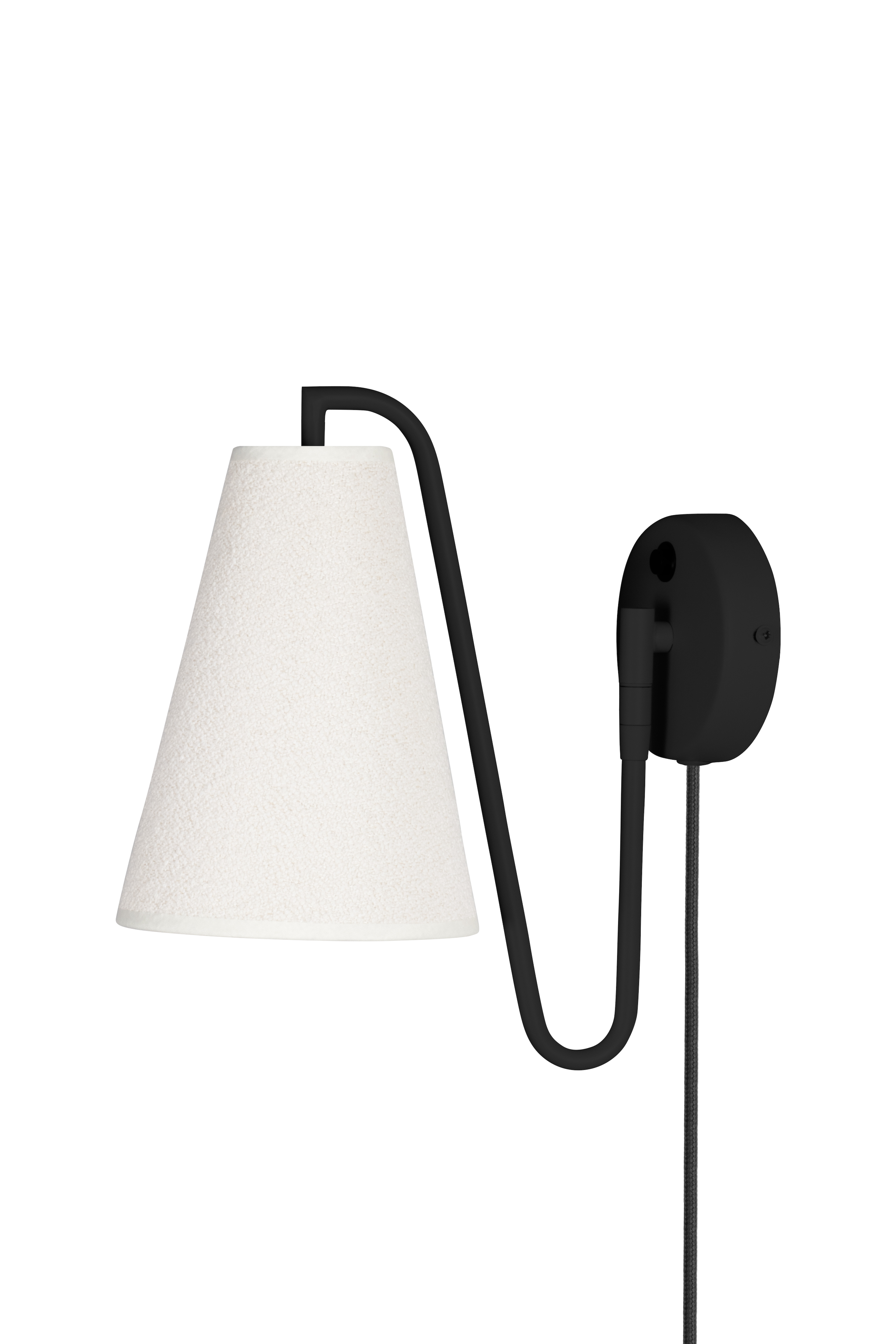 Globen Lighting - Lou Wandleuchte Bouclé Weiß/Schwarz - Wandleuchten