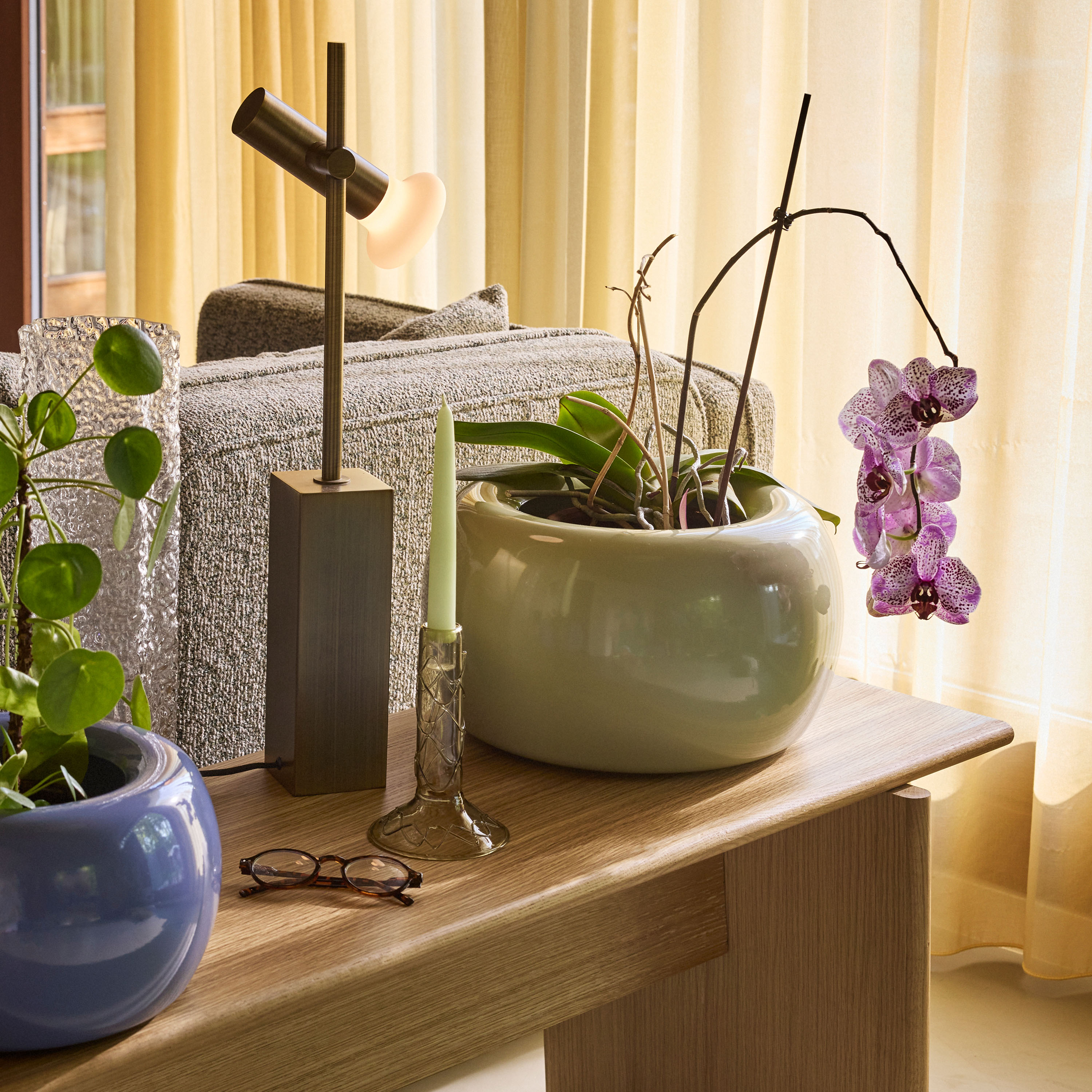 Hübsch Maru Potte Light Green Large 2-pack