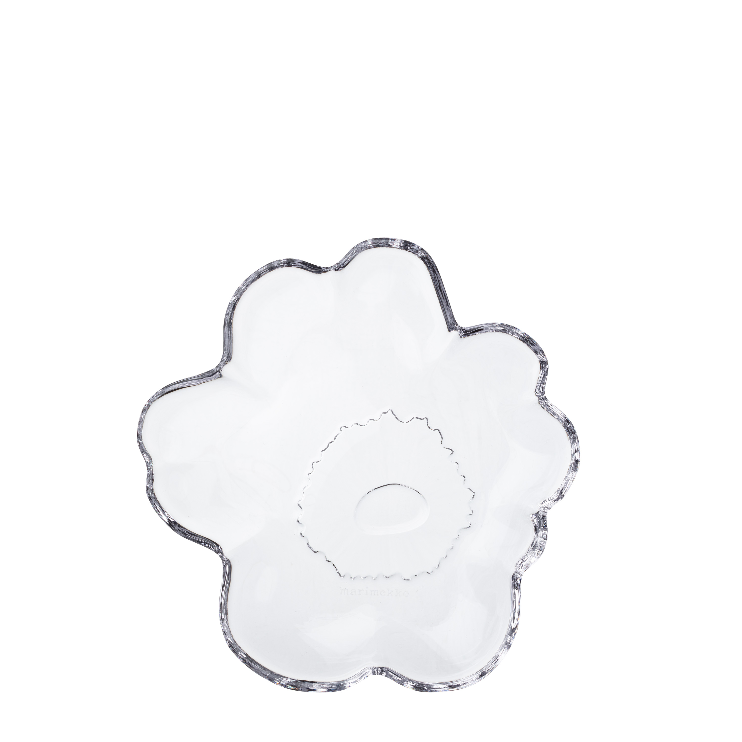 Unikko Shape Glass Tallerken Klar 13cm