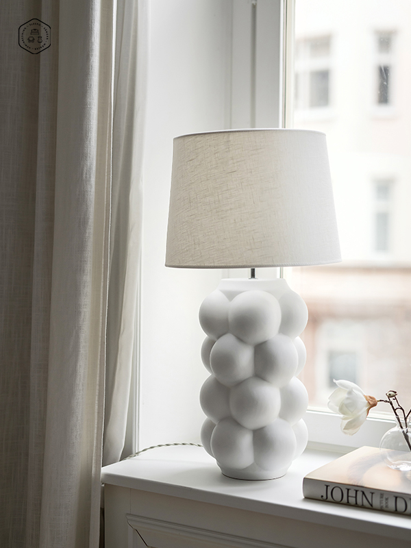Hallbergs Belysning Bubbels Lampfot Vit XL 47cm
