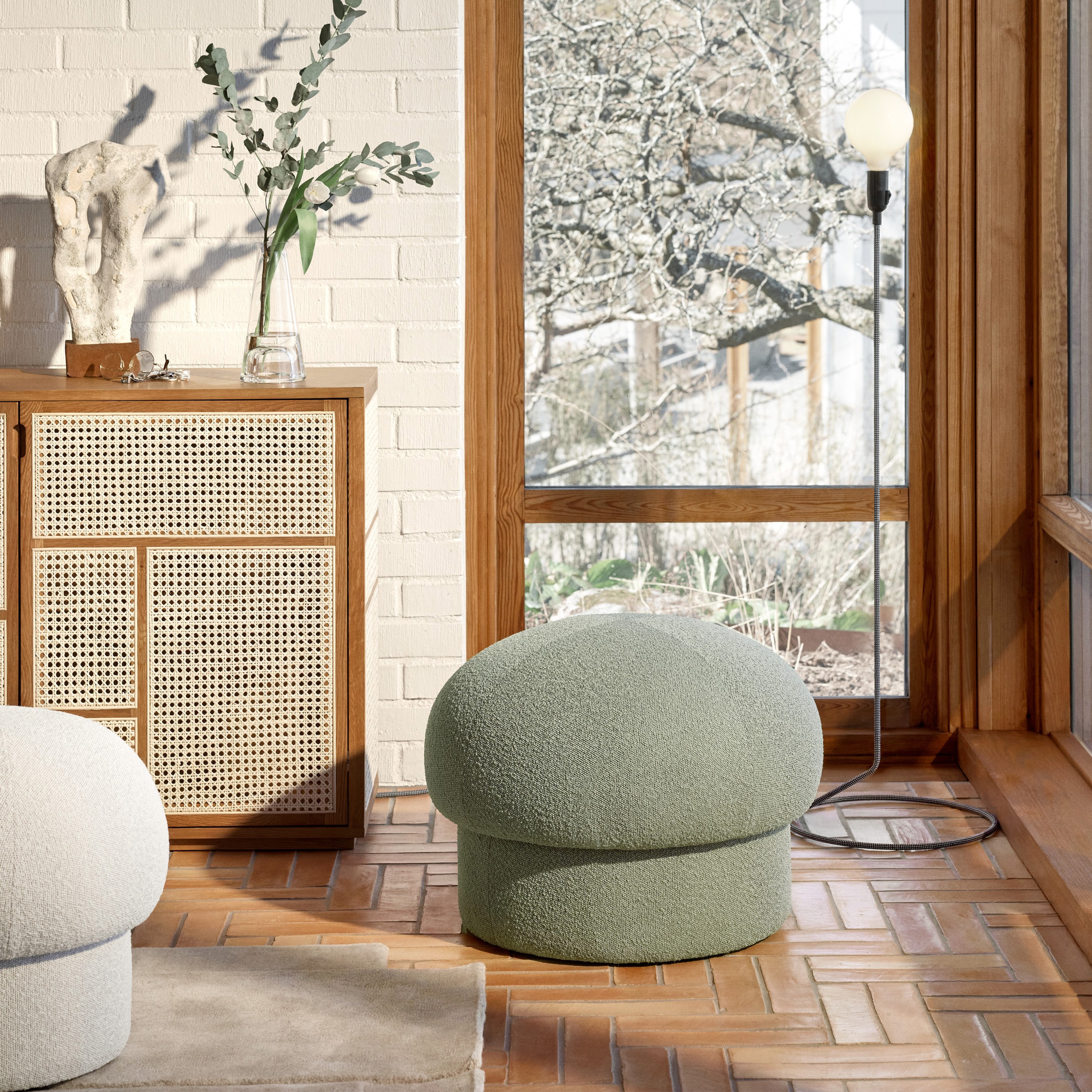 Design House Stockholm Uno Sittpuff Green Ø65