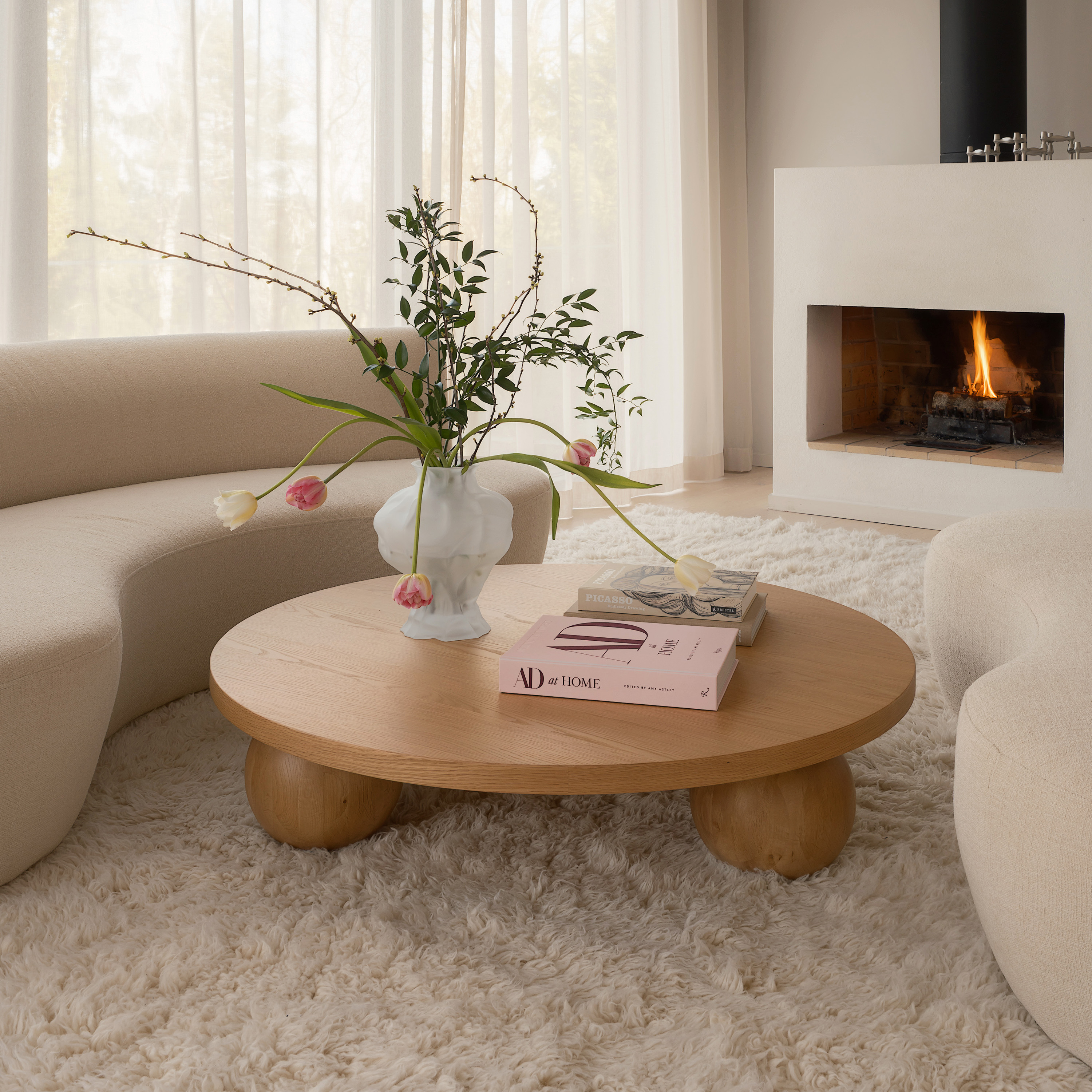 Hein Studio Ammonit Vase Frostet 30cm