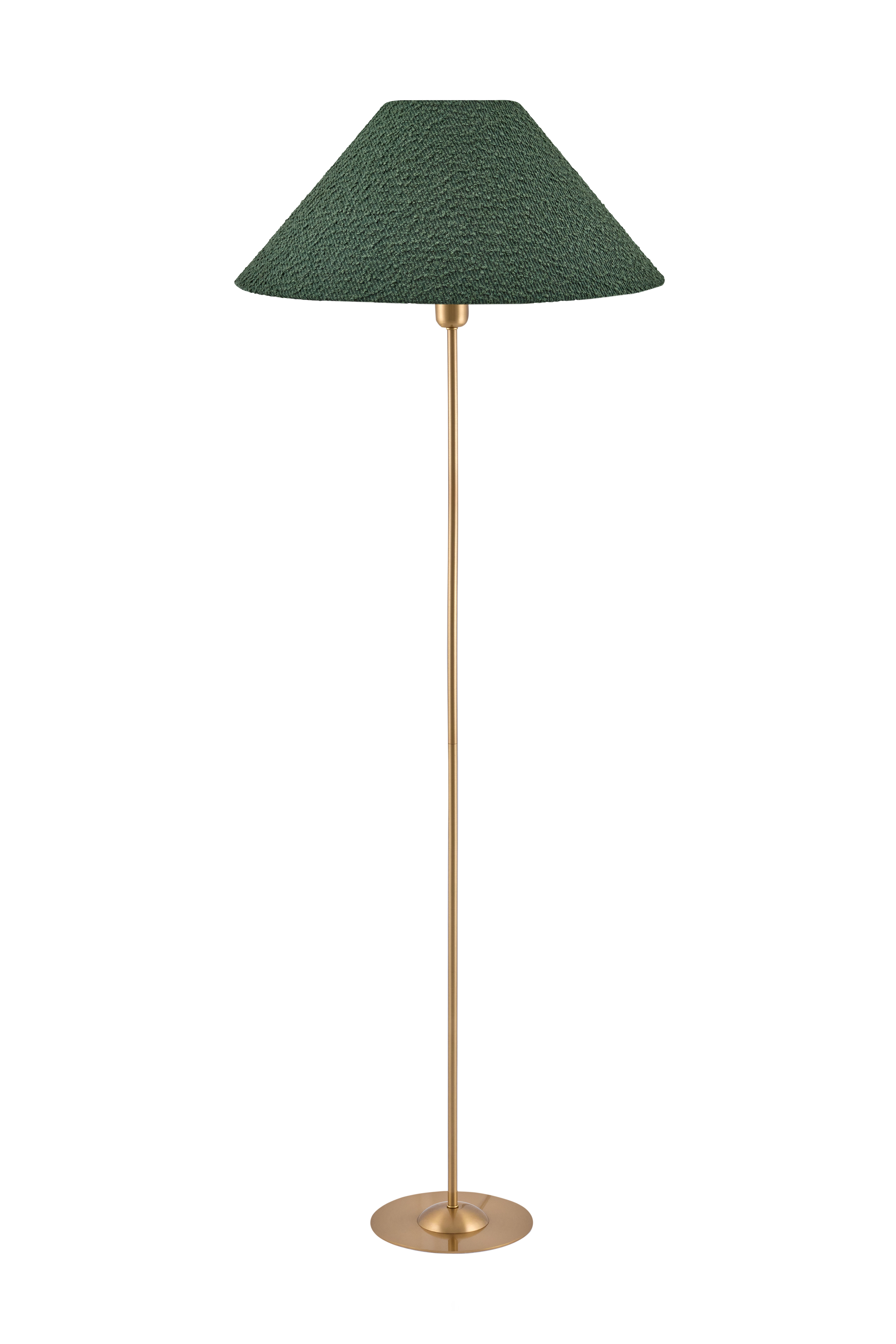 Globen Lighting Iris Lattiavalaisimen Jalusta Harjattu Messinki