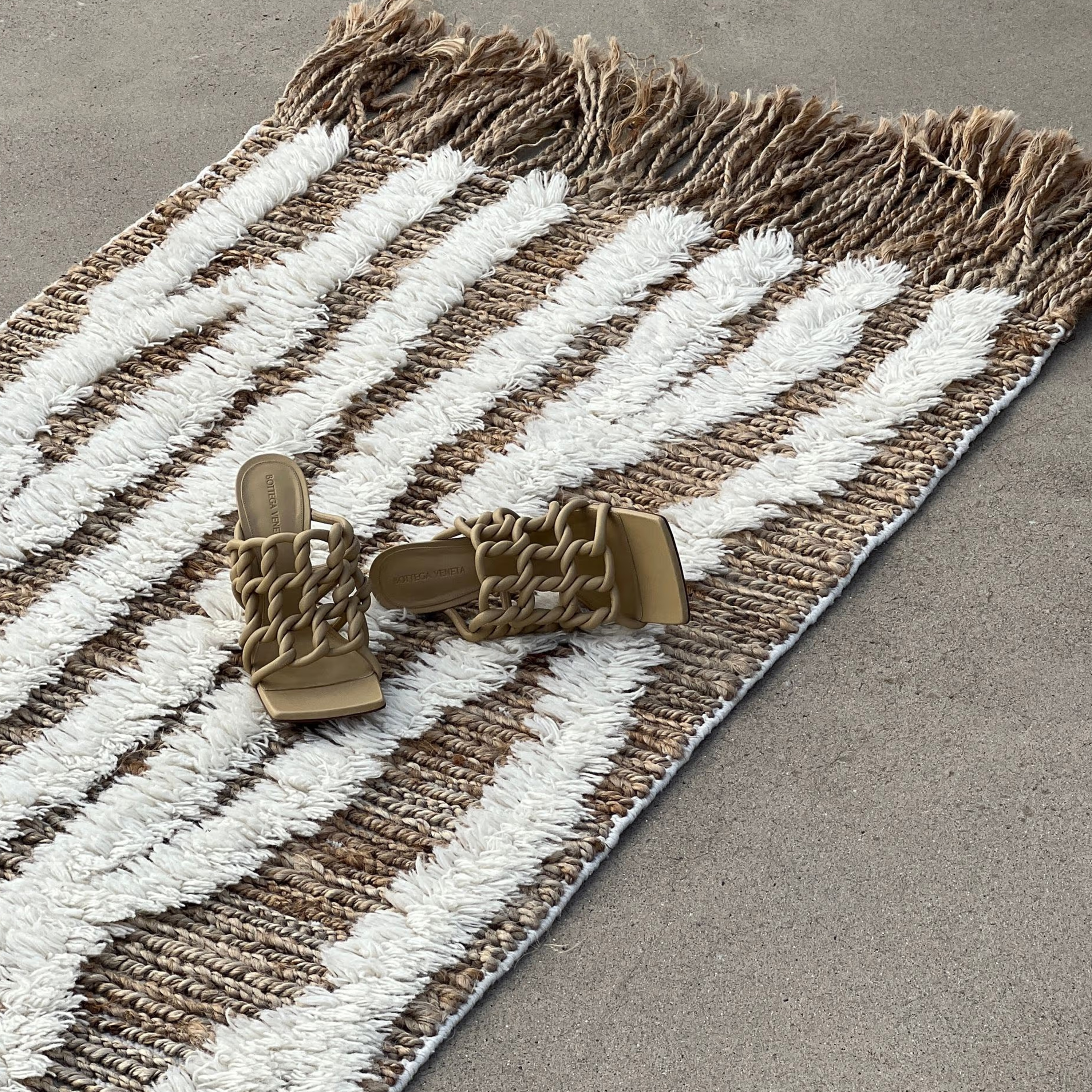 Wahl Jute/Villa Käytävämatto Ruskea/Valkoinen 80x300