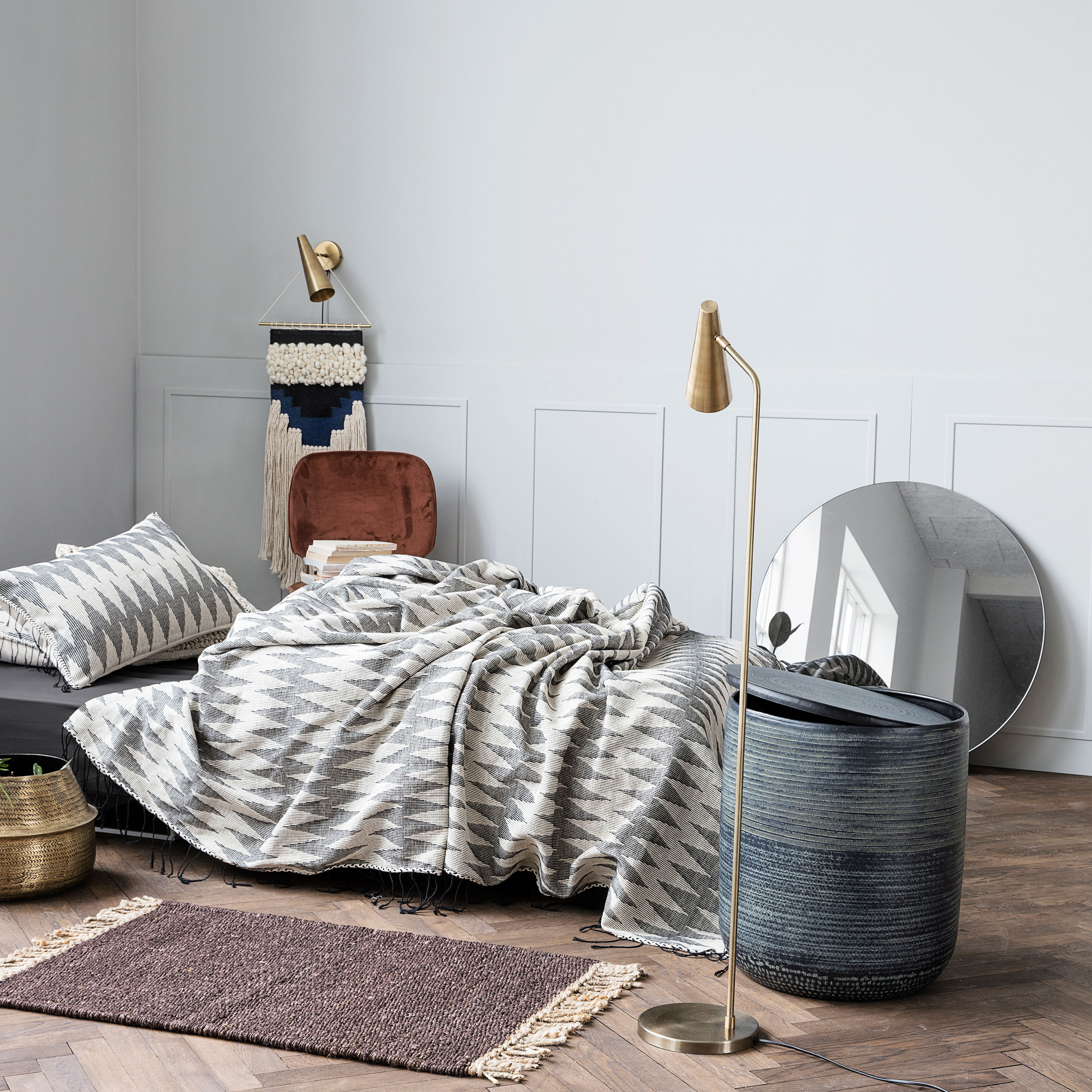 House Doctor Precise Gulvlampe Messing 124 cm