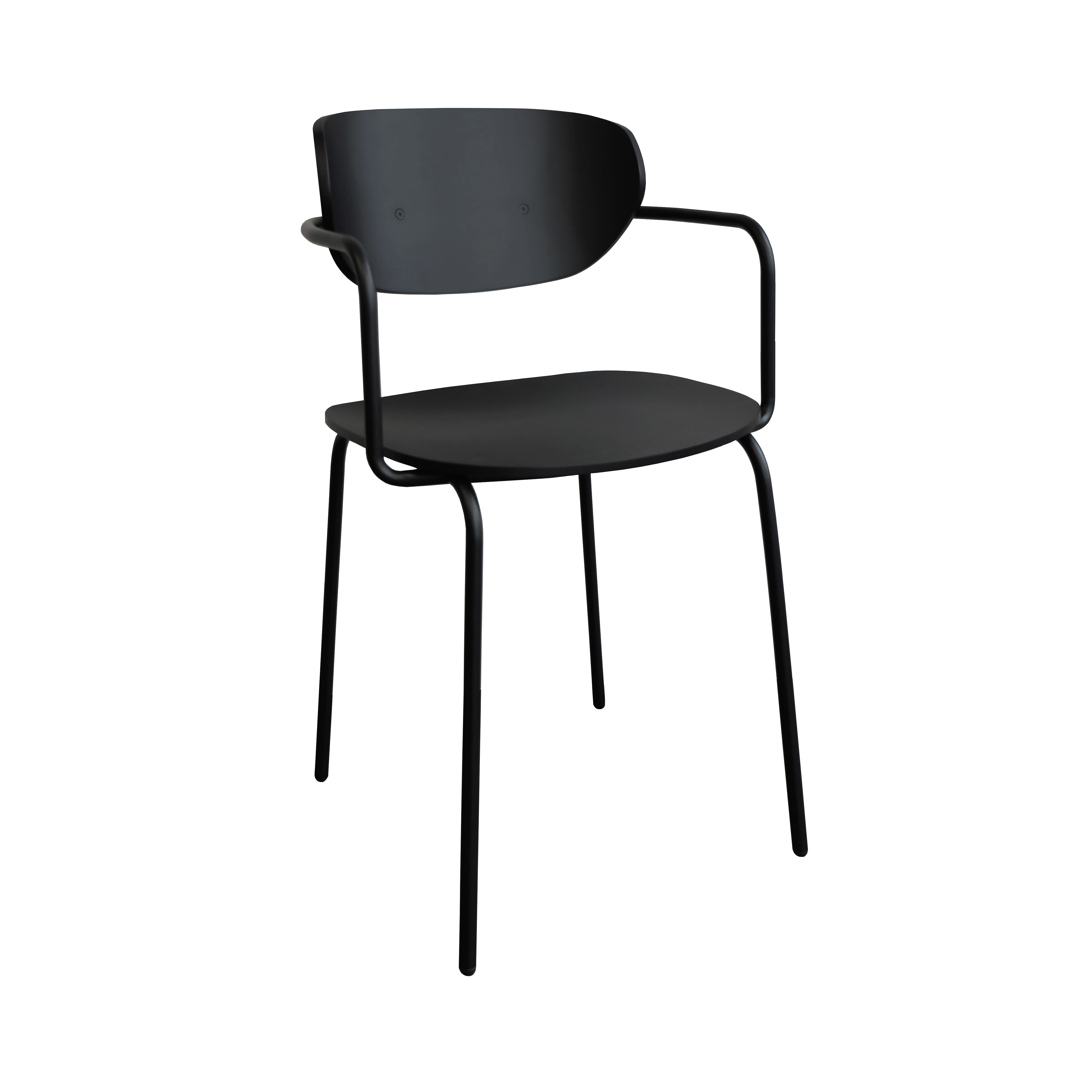 2-pack Hübsch - Arch Karmstol Black - Svart