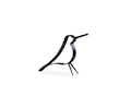Woody Bird Dekoration Svart Small