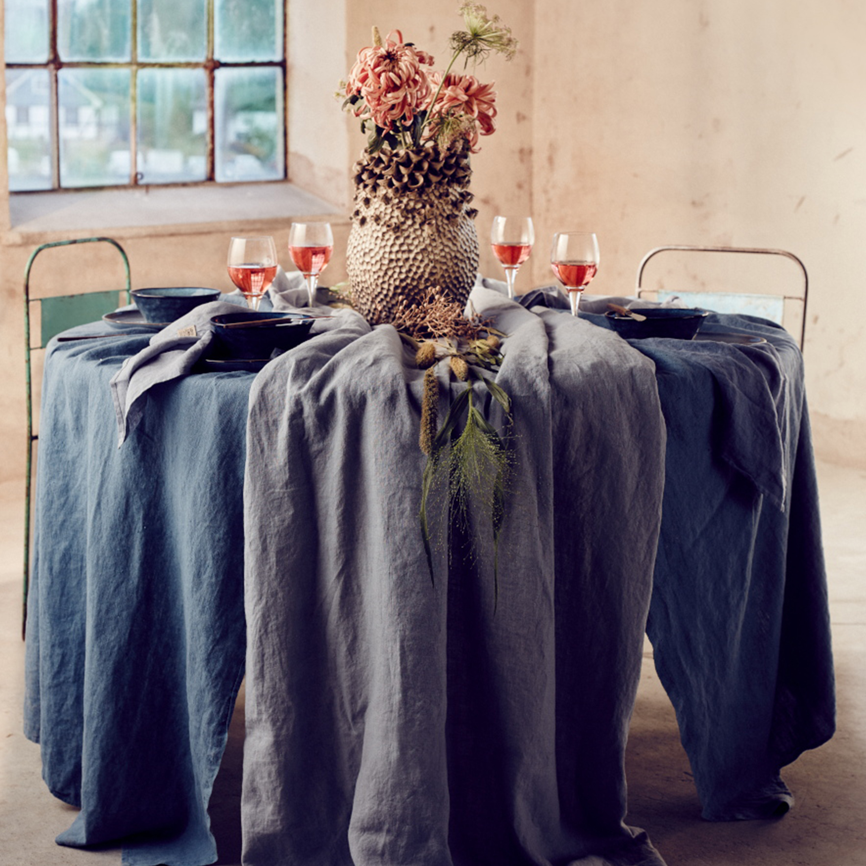 Lovely Linen Lovely Pellavakangas Dusty Blue 145x250