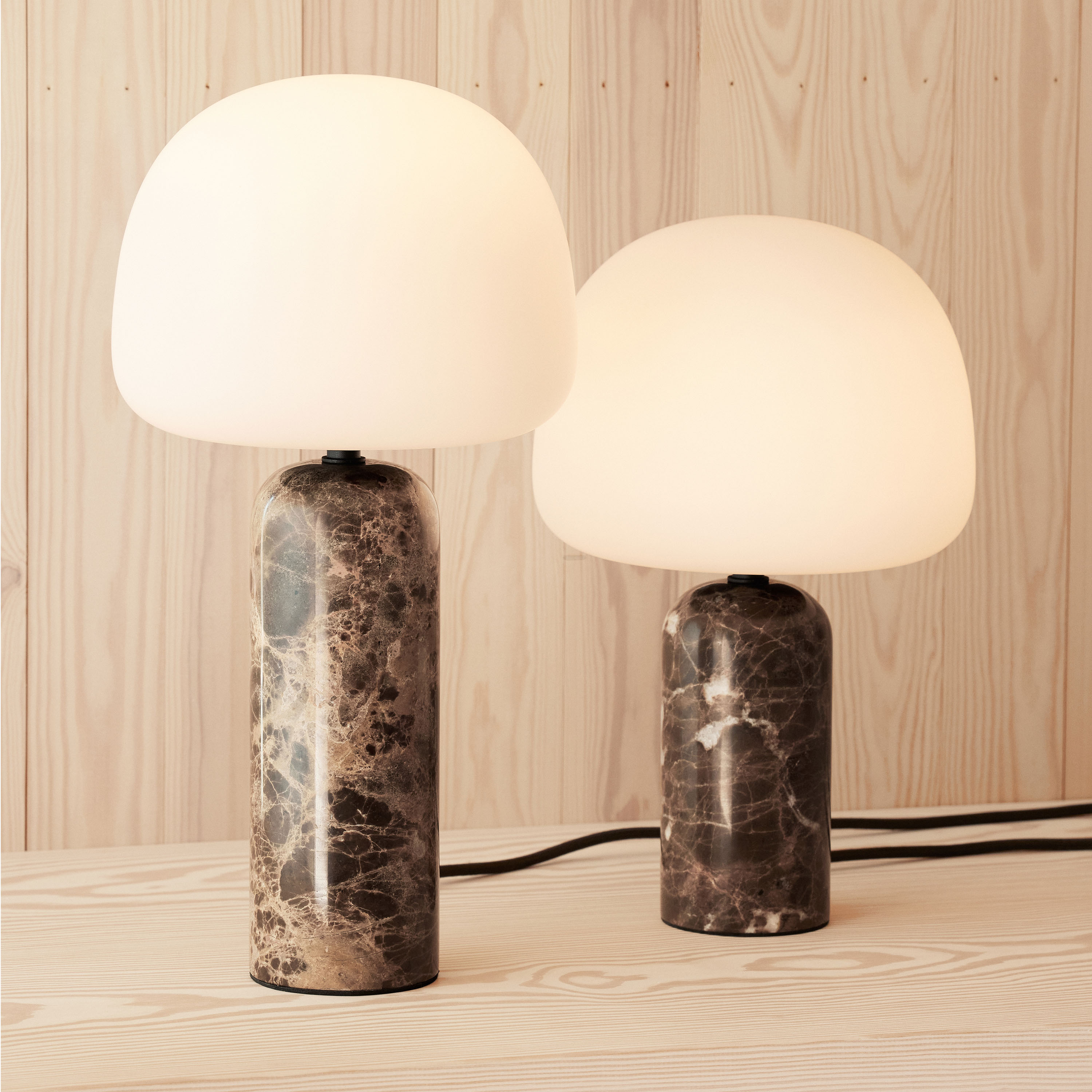 Northern Kin Bordlampe Brown Marble 40cm
