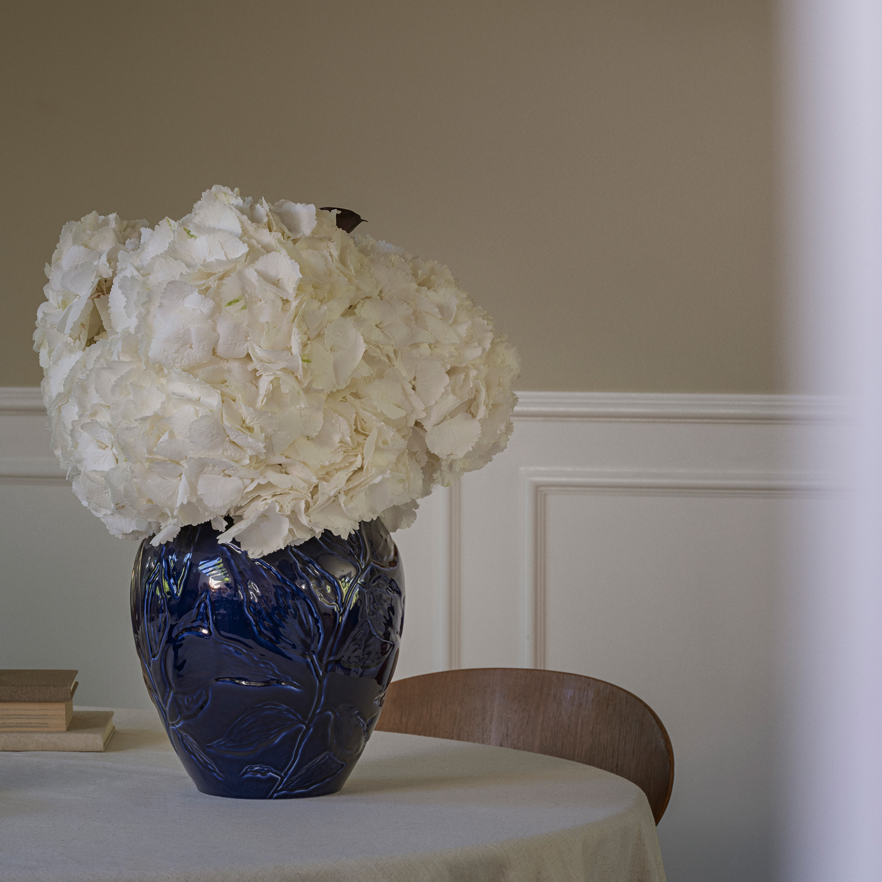 Bergs Potter Florita Vase glasiert Agate Blue 30 cm