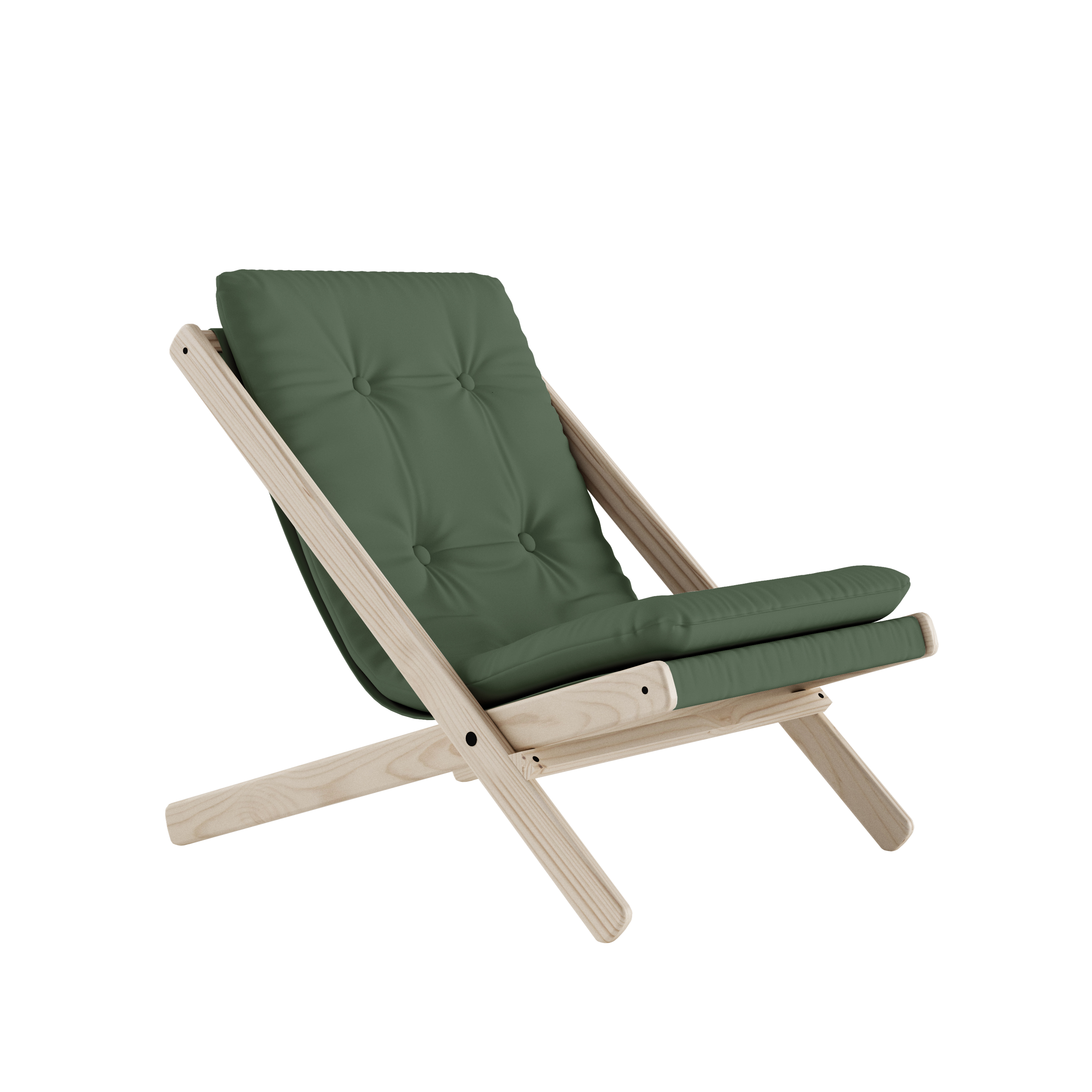 Boogie Loungestol Natur/Olive Green