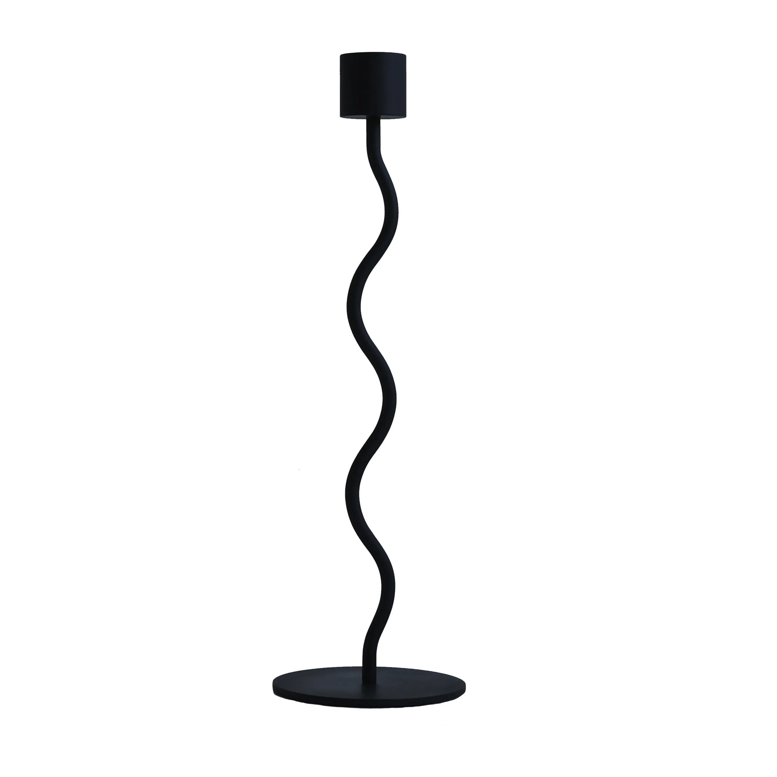 Curved Ljusstake Black 26cm