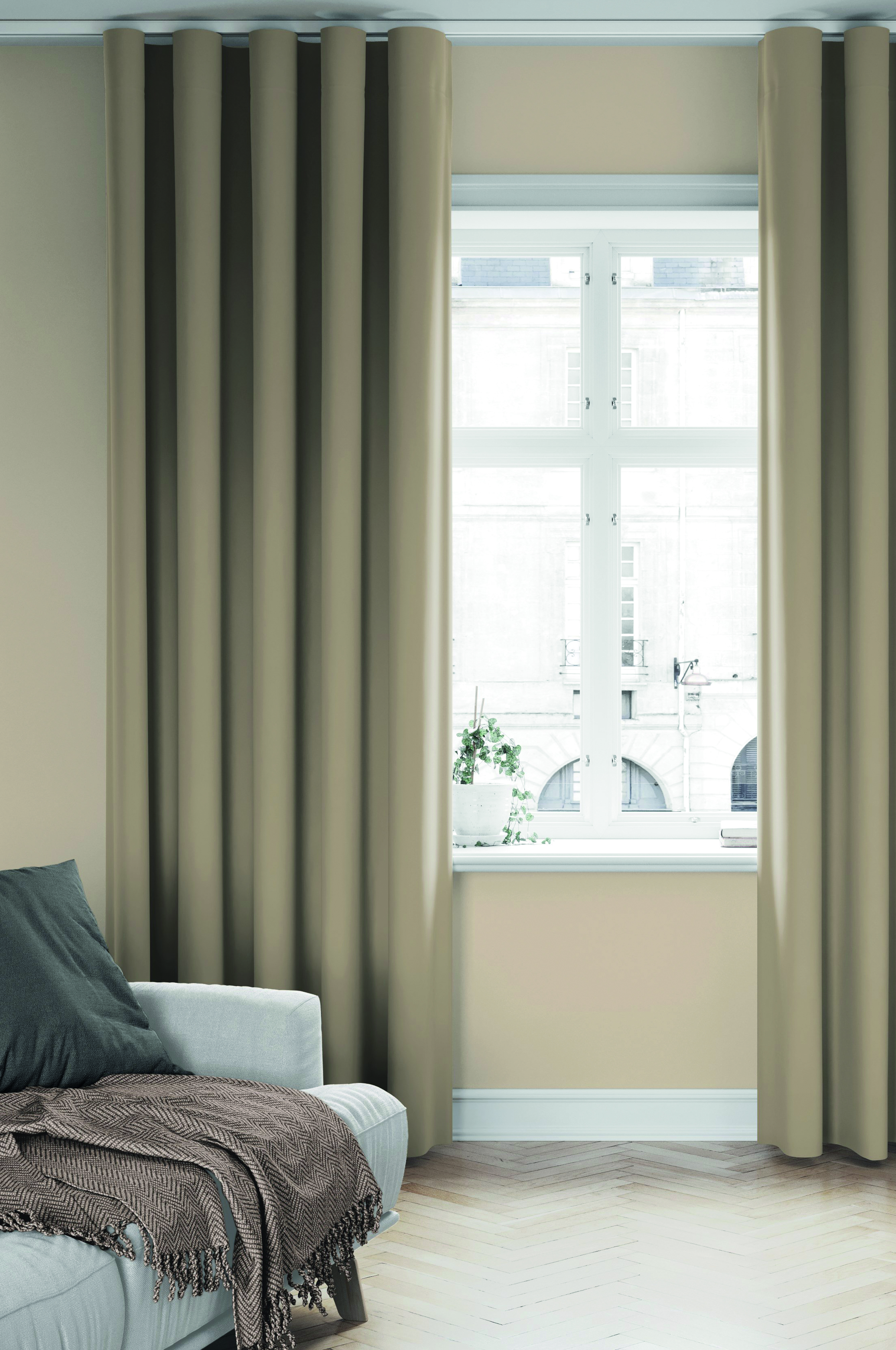 Hasta Home - Svala Mörkläggande Gardinlängd Beige 250cm