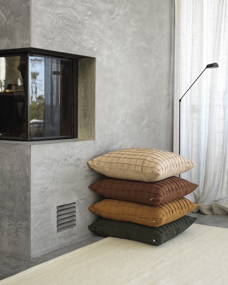 Chhatwal &amp; Jonsson Jammu Kissenbezug Leinen Tan 50x50